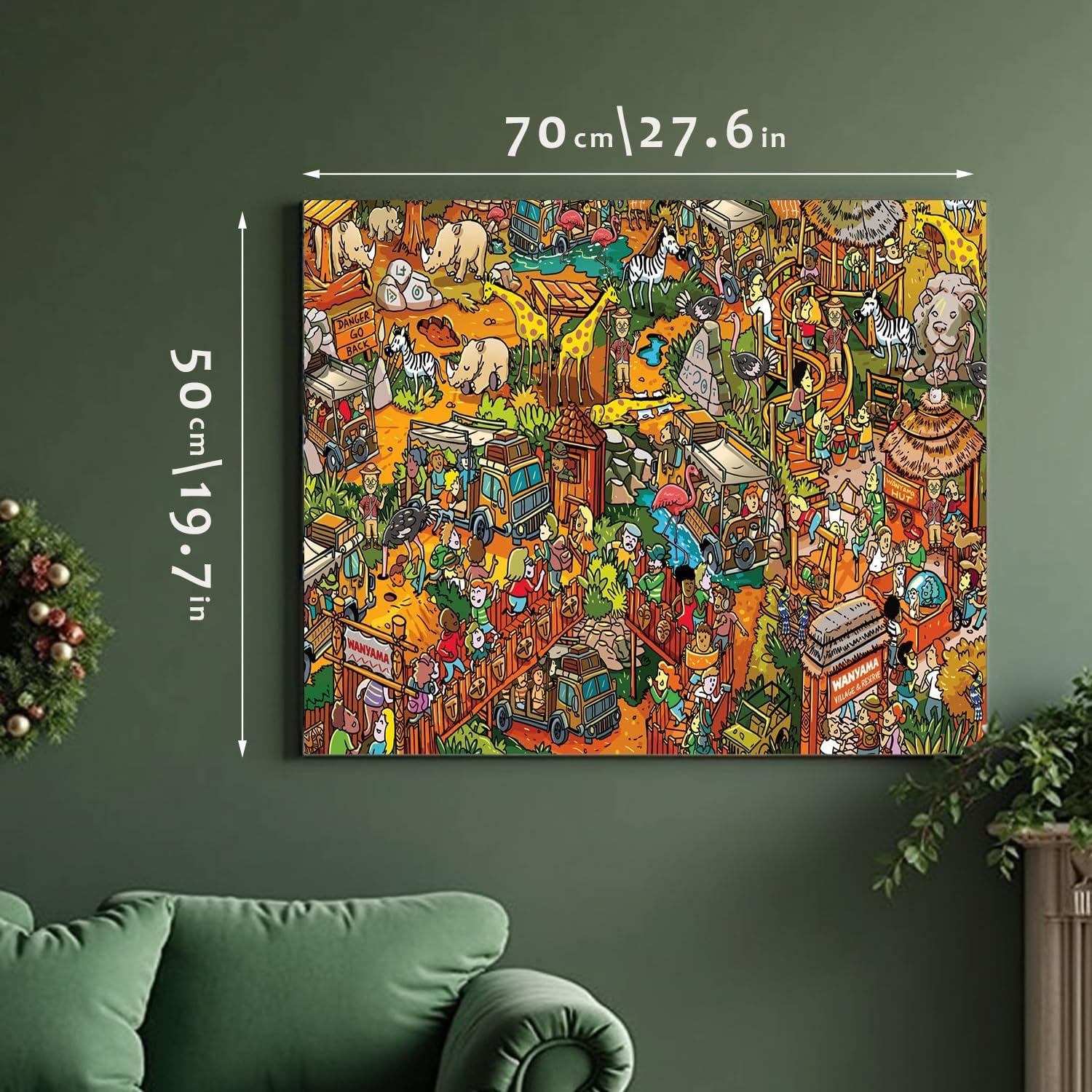 Rompecabezas RECHIATO 1000 Piezas Paraíso Animal 70x50 cm