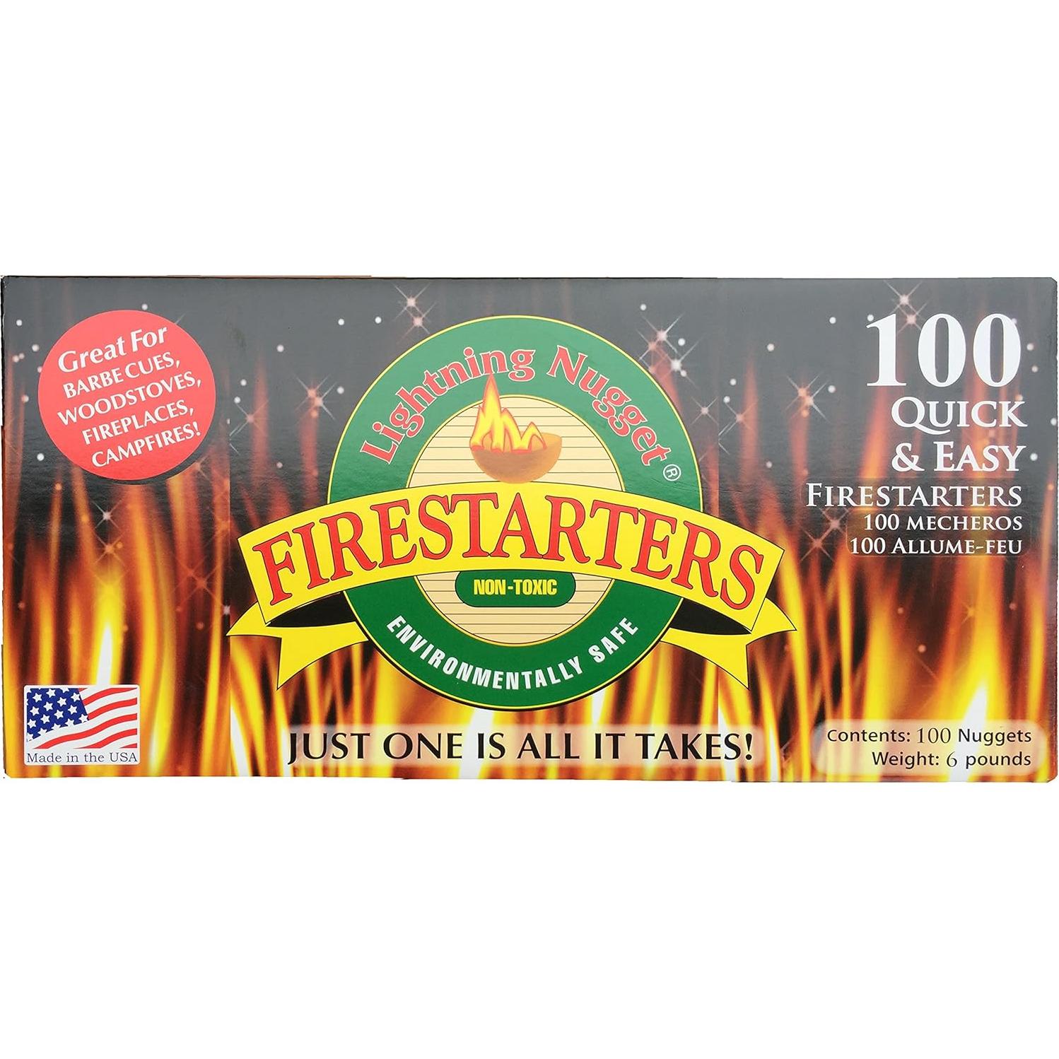 Encendedor Lightning Nuggets 100 Contenido Madera Pino