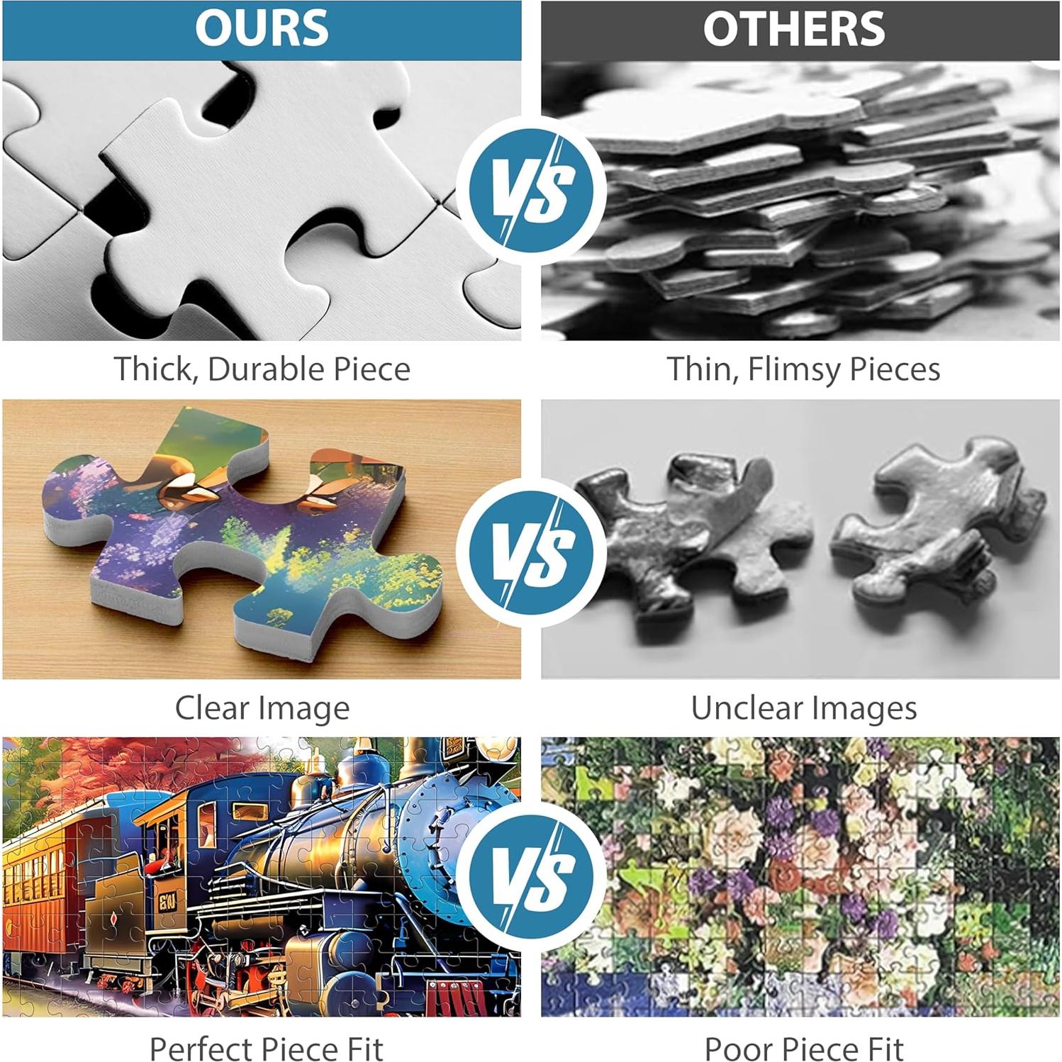 Rompecabezas de 500 Piezas Jeacirio Perros y Tren 52x38cm