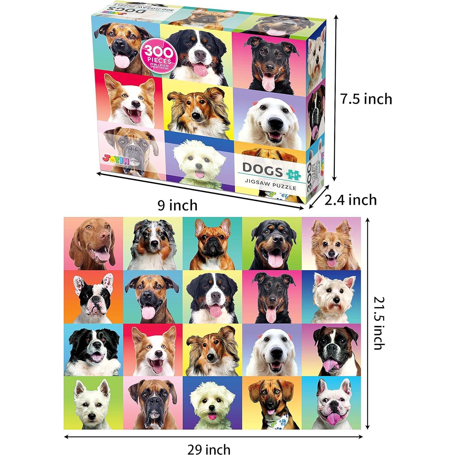Rompecabezas de Perros Joyin 300 Piezas 73.66x53.34 cm