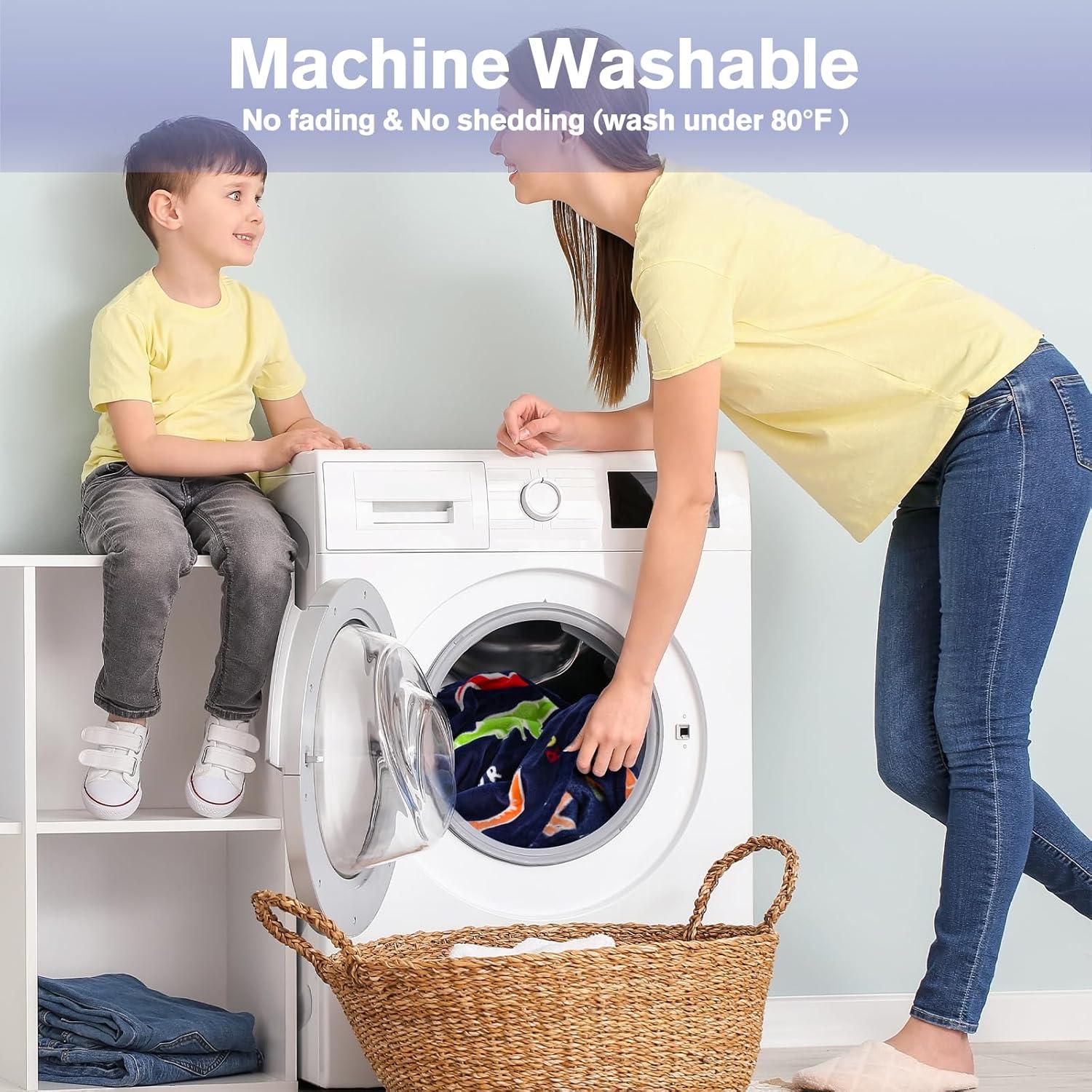 Manta de Dinosaurio Brillante Levens 127x152 cm para Niños