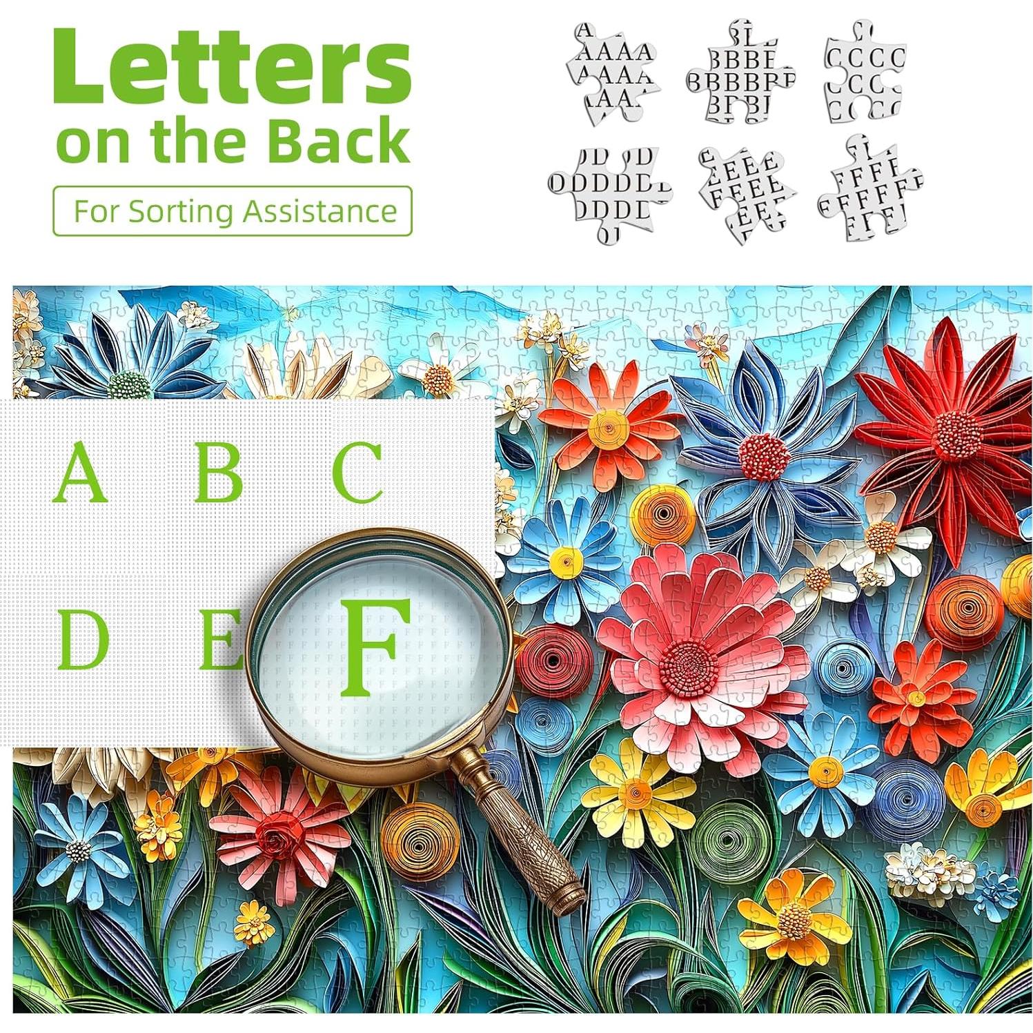 Rompecabezas 1000 Piezas JIUJIU Flores Coloridas 70x50 cm