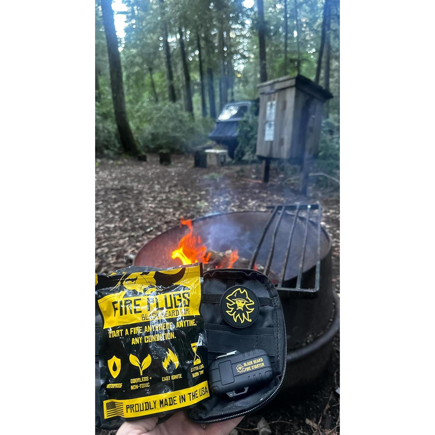 Tapones de Fuego Black Beard (50 Unidades) | Encendedor Resistente