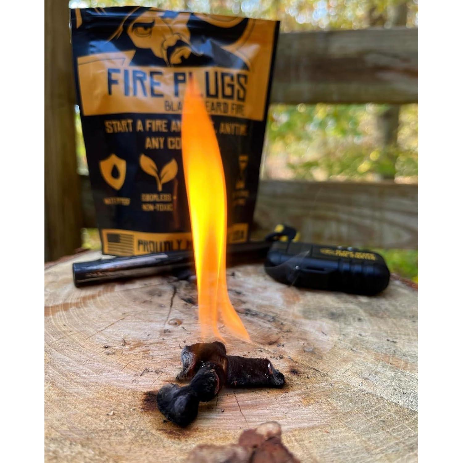Tapones de Fuego Black Beard (50 Unidades) | Encendedor Resistente