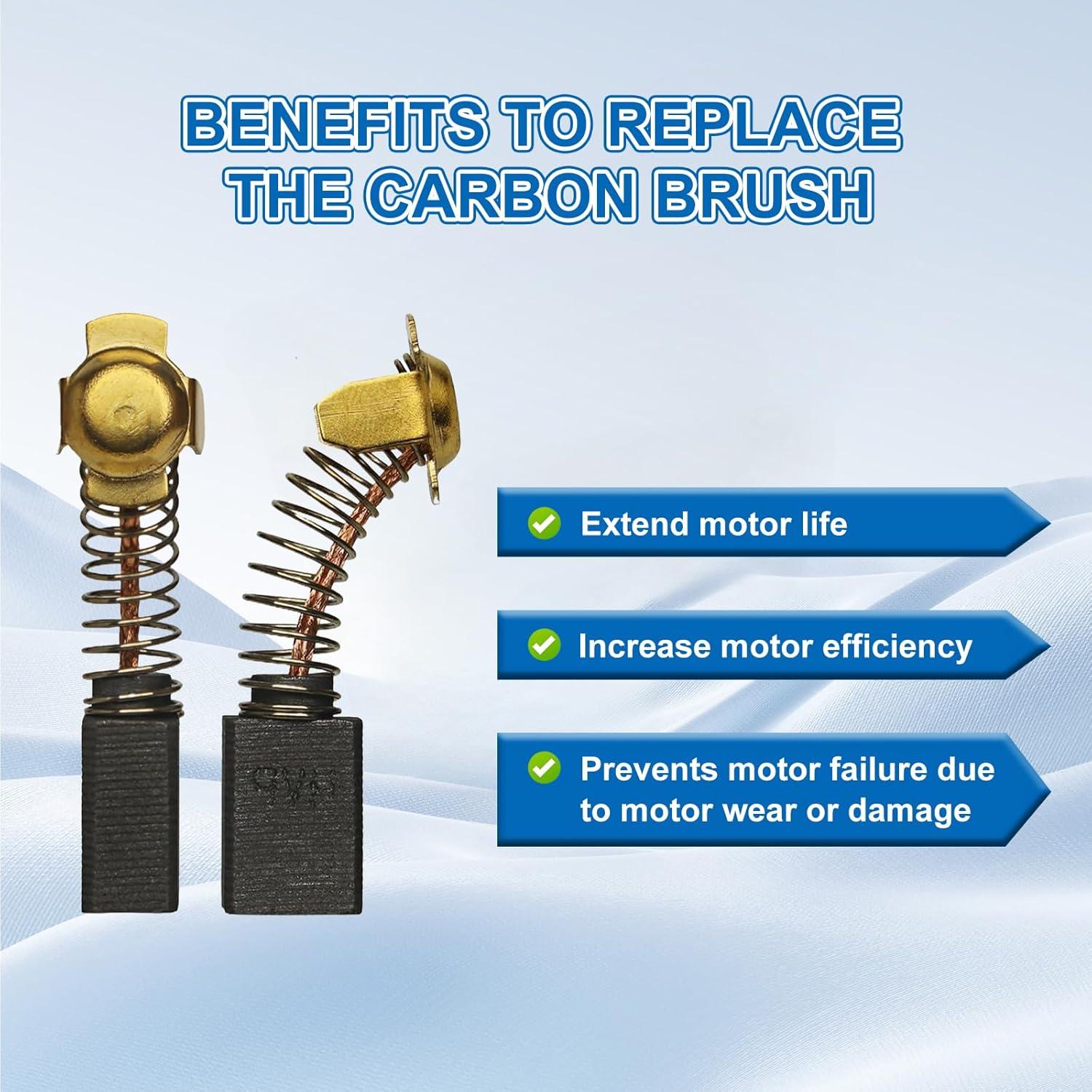 4 Pack Cepillos de Carbón GZJoSum para DeWALT DWP849 17.78 cm