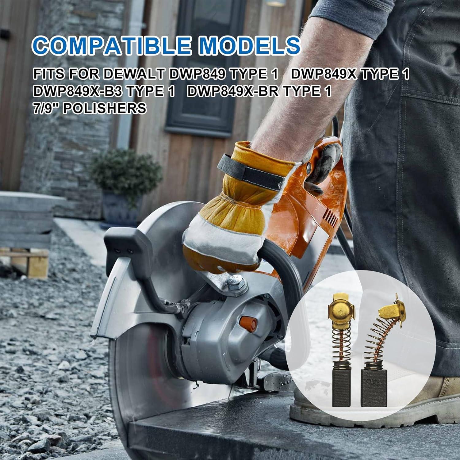 4 Pack Cepillos de Carbón GZJoSum para DeWALT DWP849 17.78 cm