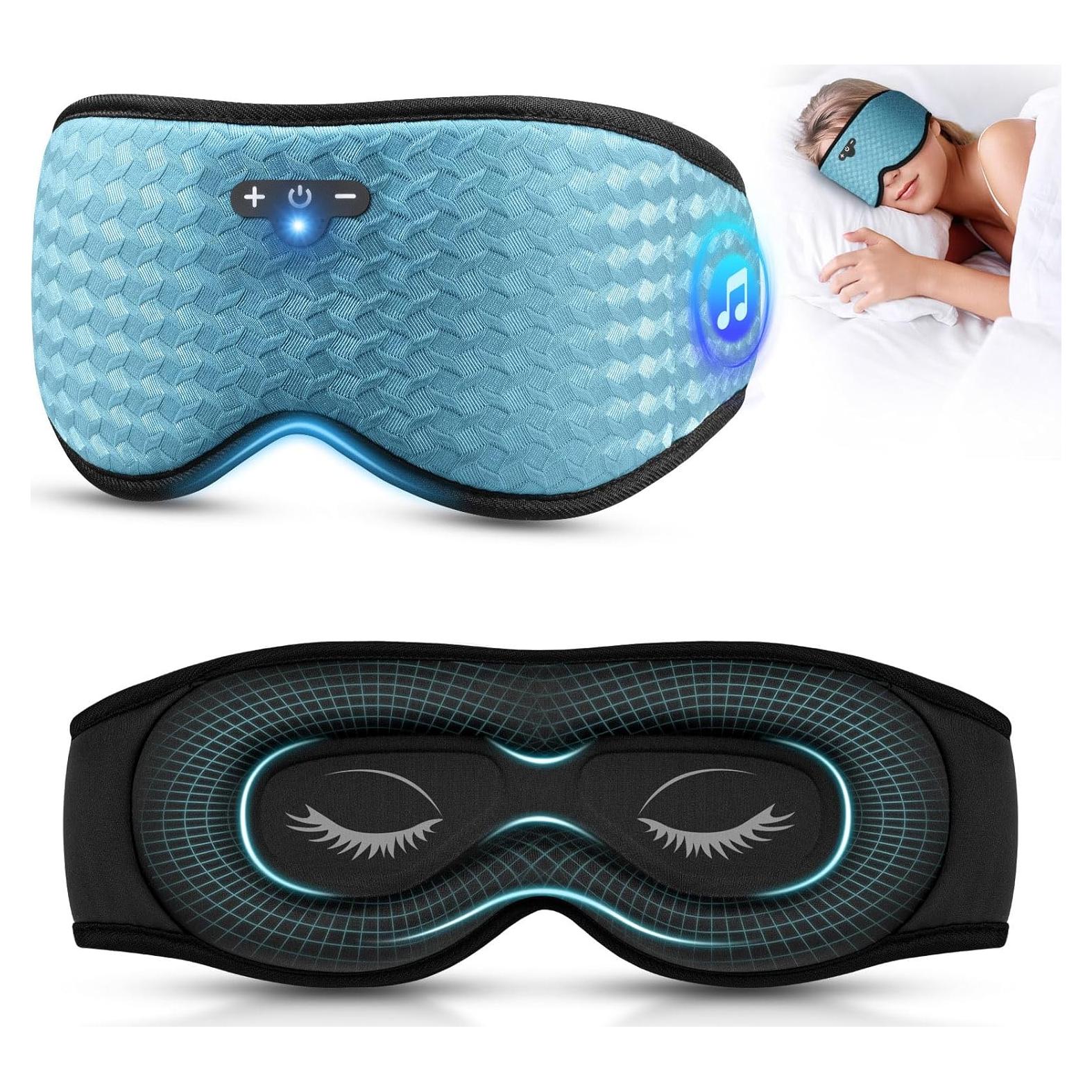 Máscara de Sueño 3D Bluetooth BULYPAZY Ajustable Azul