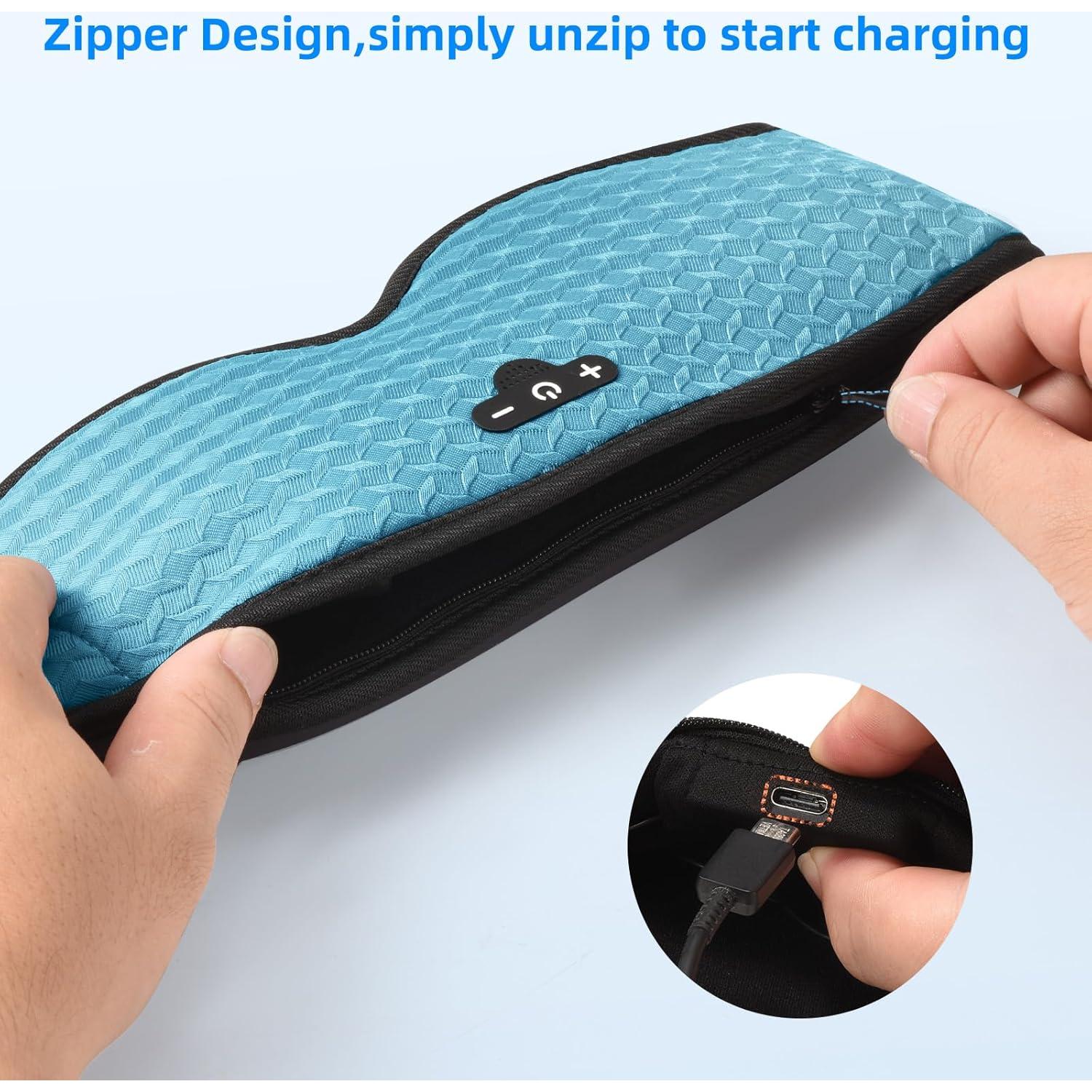 Máscara de Sueño 3D Bluetooth BULYPAZY Ajustable Azul