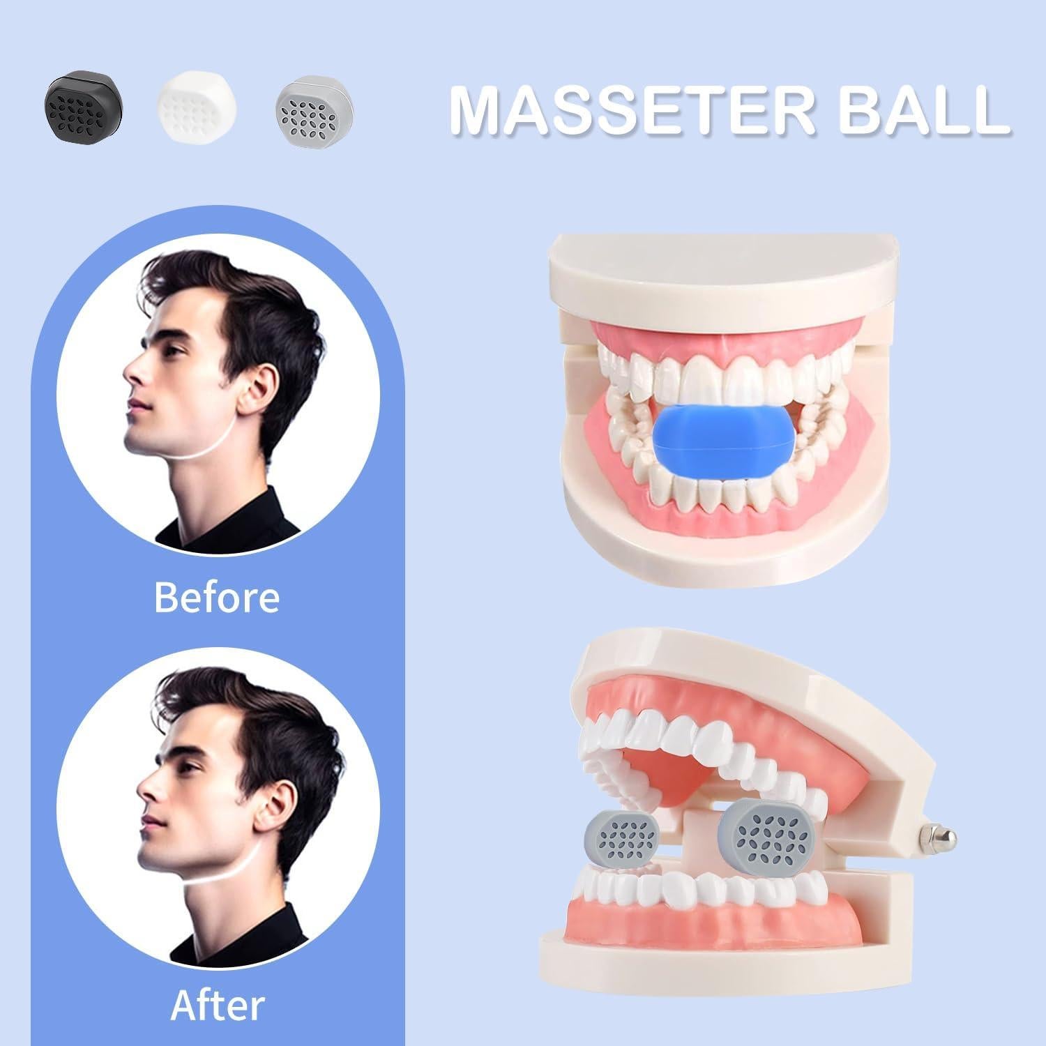 Ejercitador de Mandíbula Keroius GSW88601 - Silicona 2 Pcs