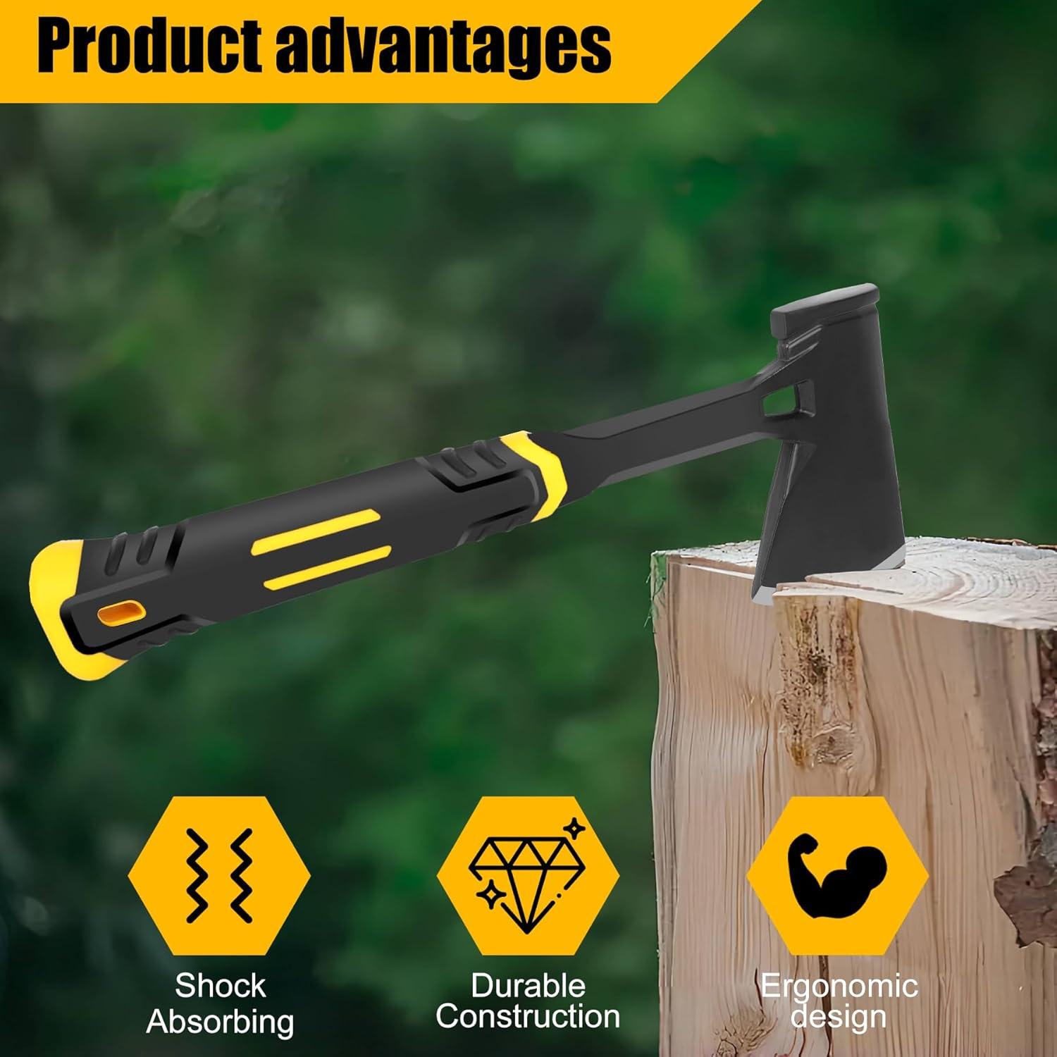 Hacha de Camping DESHIL 35.56 cm Acero Carbono Mango Fibra