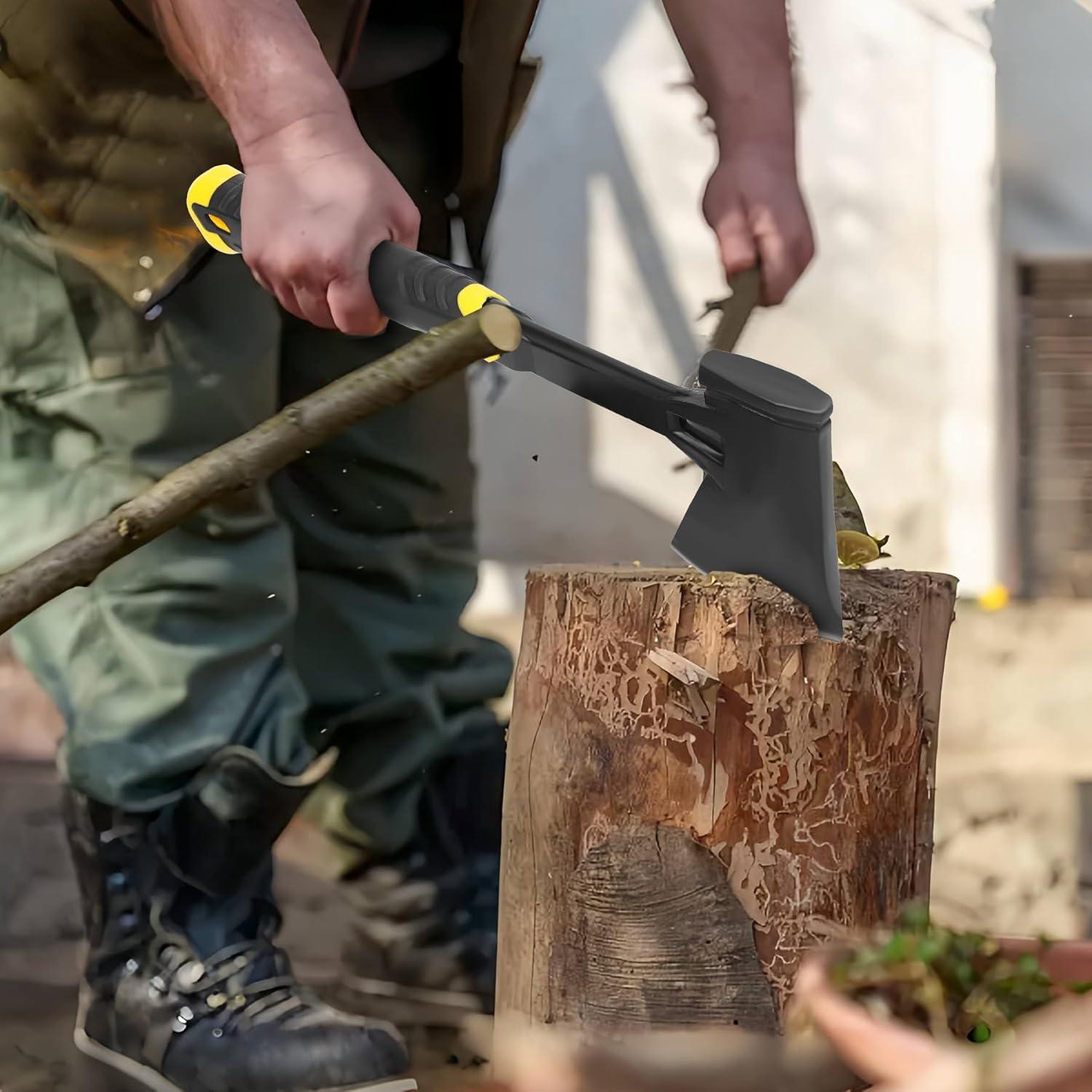 Hacha de Camping DESHIL 35.56 cm Acero Carbono Mango Fibra