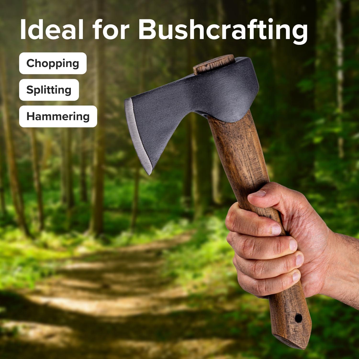 Hacha Forjada a Mano X-bet MAGNET 30.48 cm con Funda y Afilador