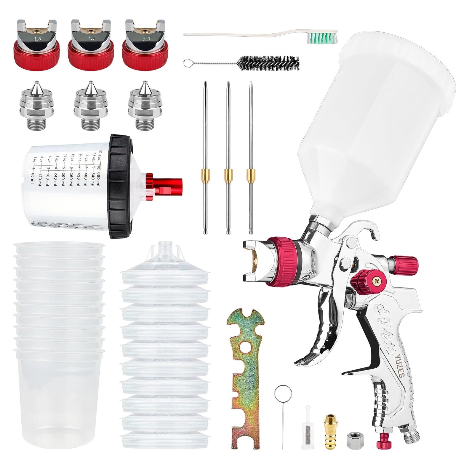 Pistola de Pulverización YUZES HVLP 3 Boquillas 600cc