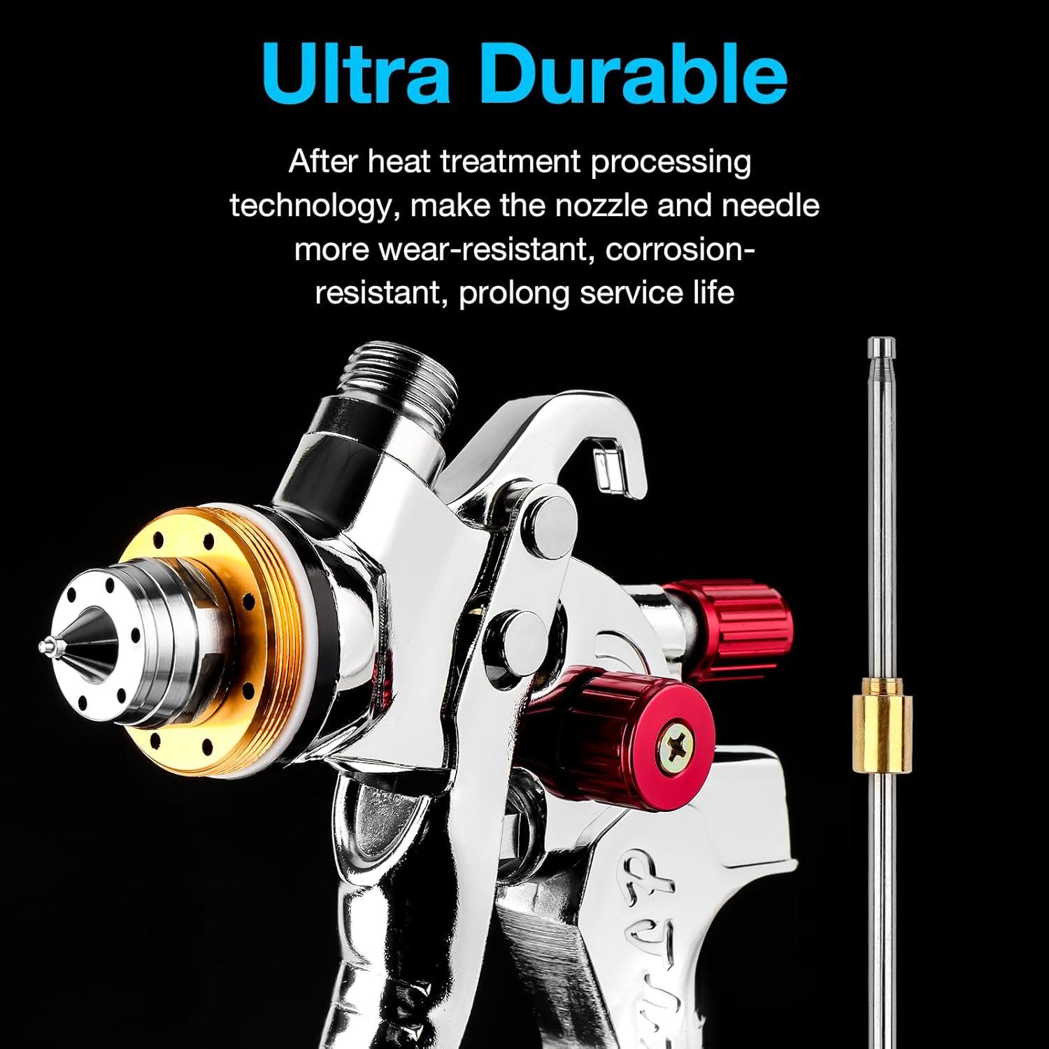 Pistola de Pulverización YUZES HVLP 3 Boquillas 600cc