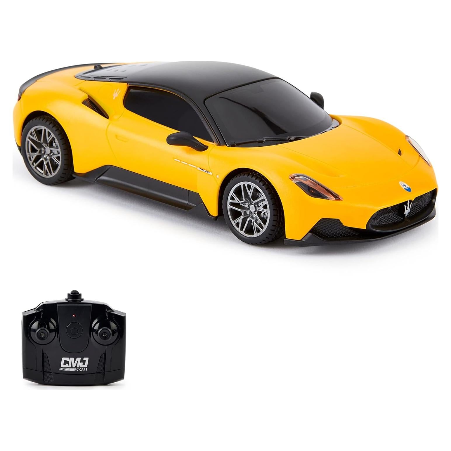 Coche de Juguete RC Maserati MC20 Escala 1:24 Amarillo