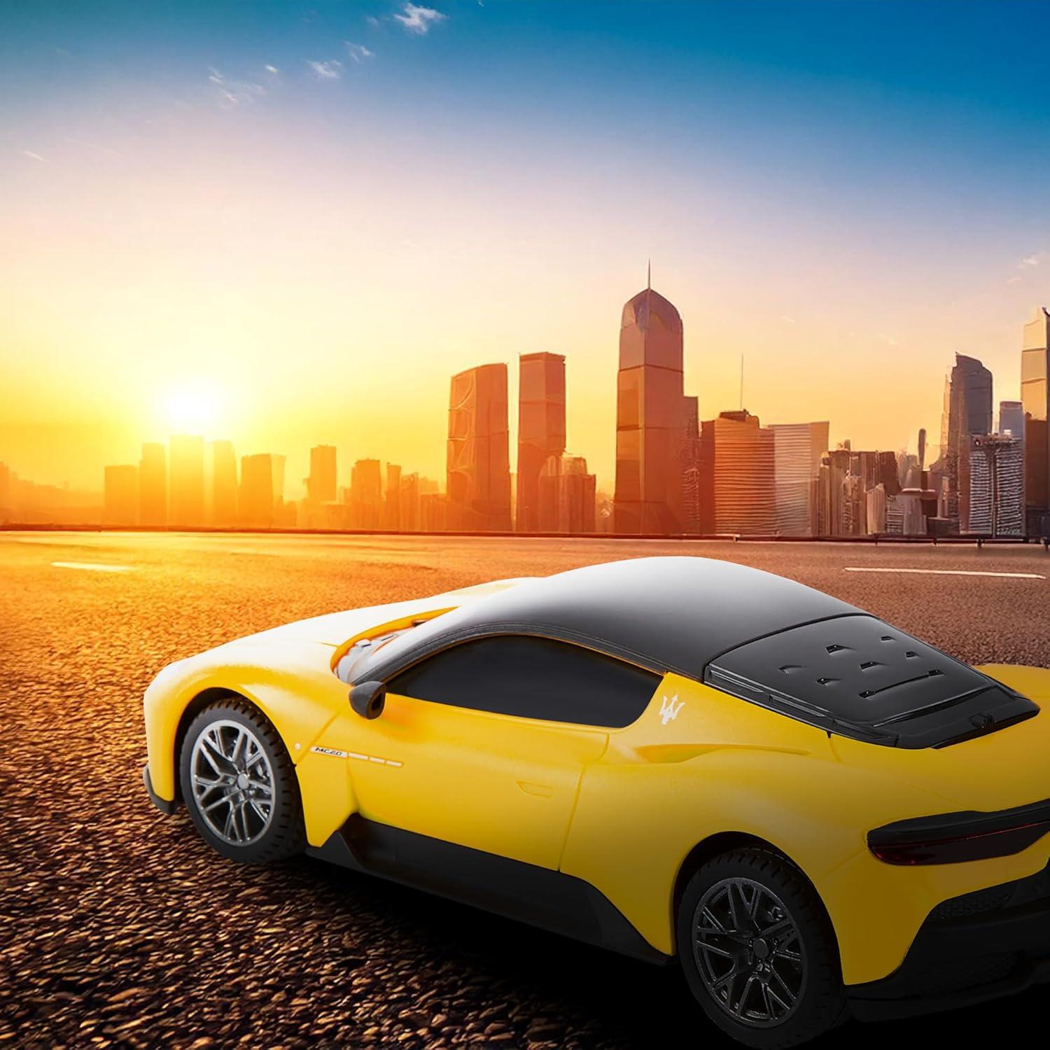 Coche de Juguete RC Maserati MC20 Escala 1:24 Amarillo