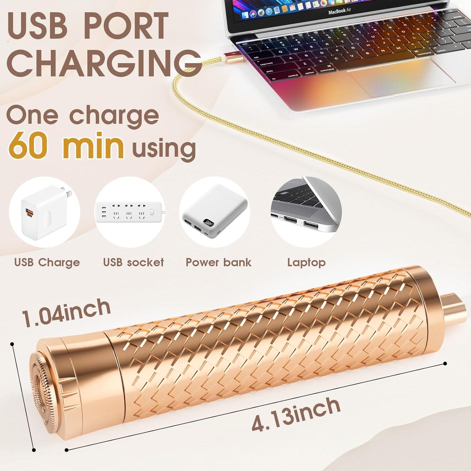 Afeitadora Eléctrica Indolora BLIBEE para Vello Facial Mujer