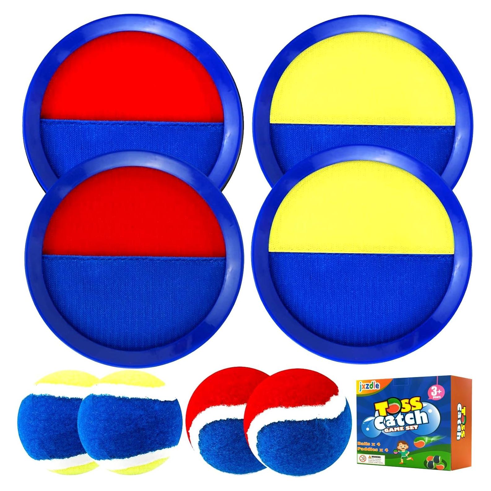 Juego de Lanzar y Atrapar JXZDLE - 4 Palas y 4 Pelotas