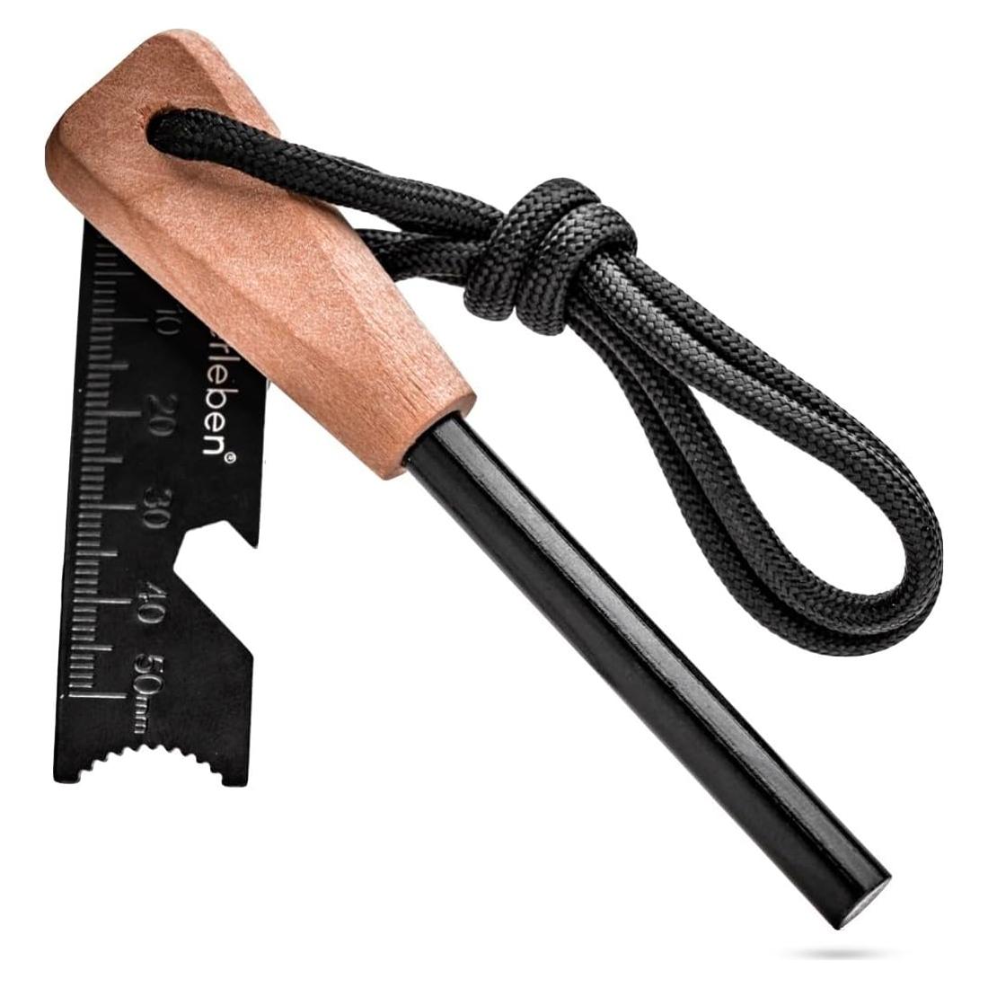 Encendedor de Fuego Zünden Ferro Rod - Acero Impermeable, 20,000 Golpes