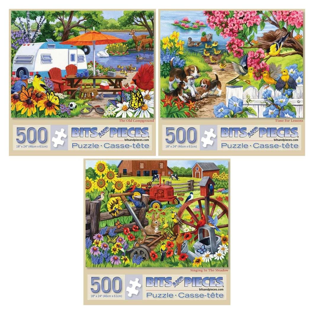 Rompecabezas 500 Piezas Bits and Pieces - Flores y Granja