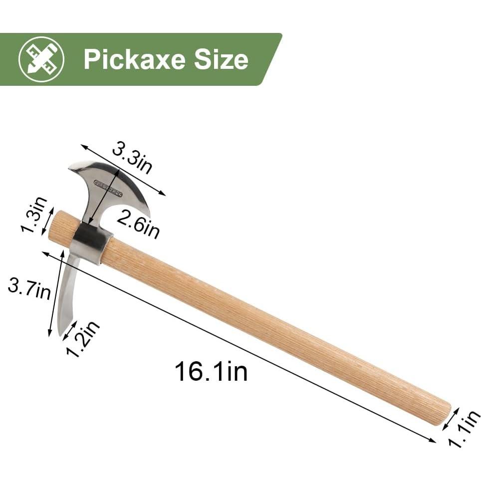 Pico de Jardín 2 en 1 AKBFOX Azada y Hacha Acero Inoxidable