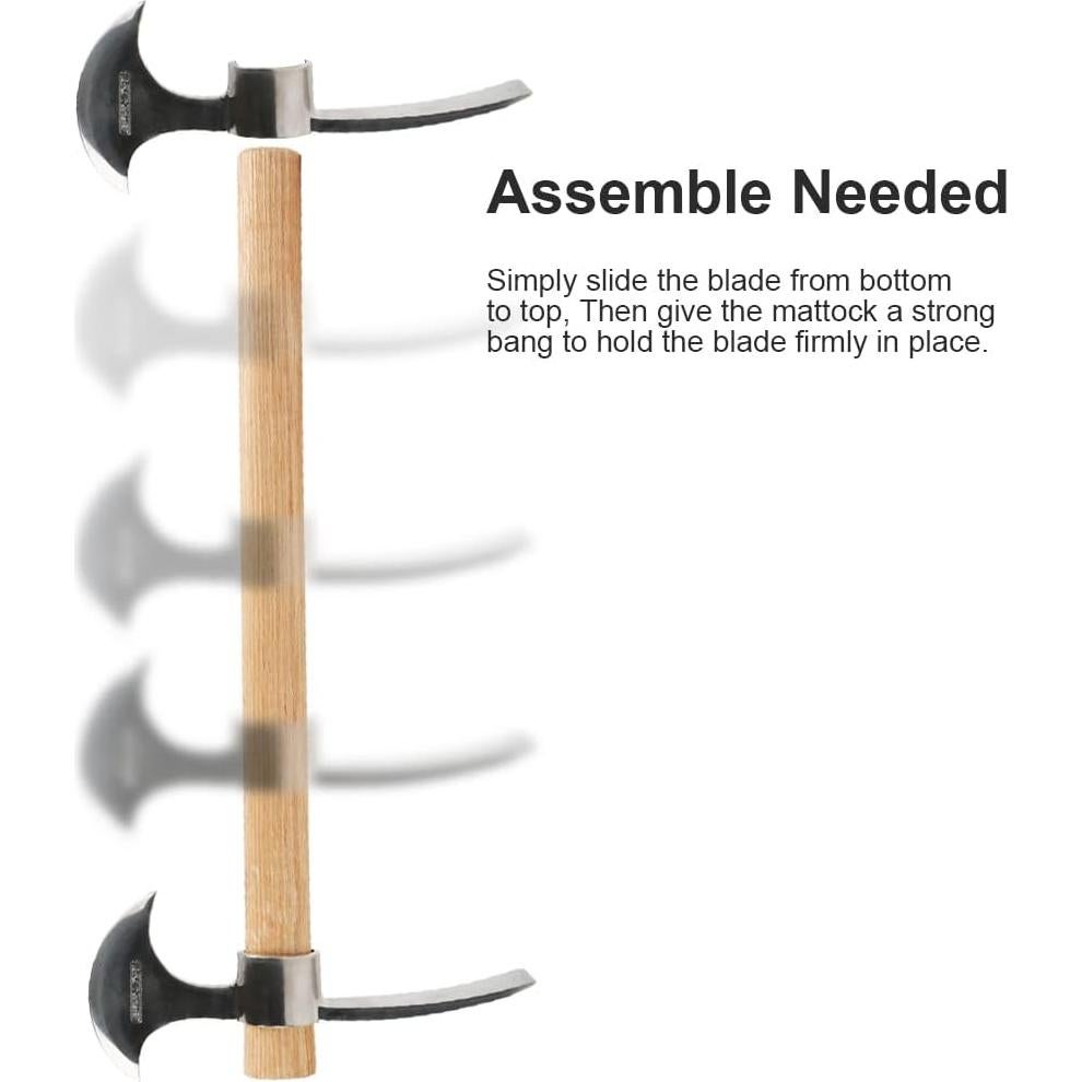 Pico de Jardín 2 en 1 AKBFOX Azada y Hacha Acero Inoxidable