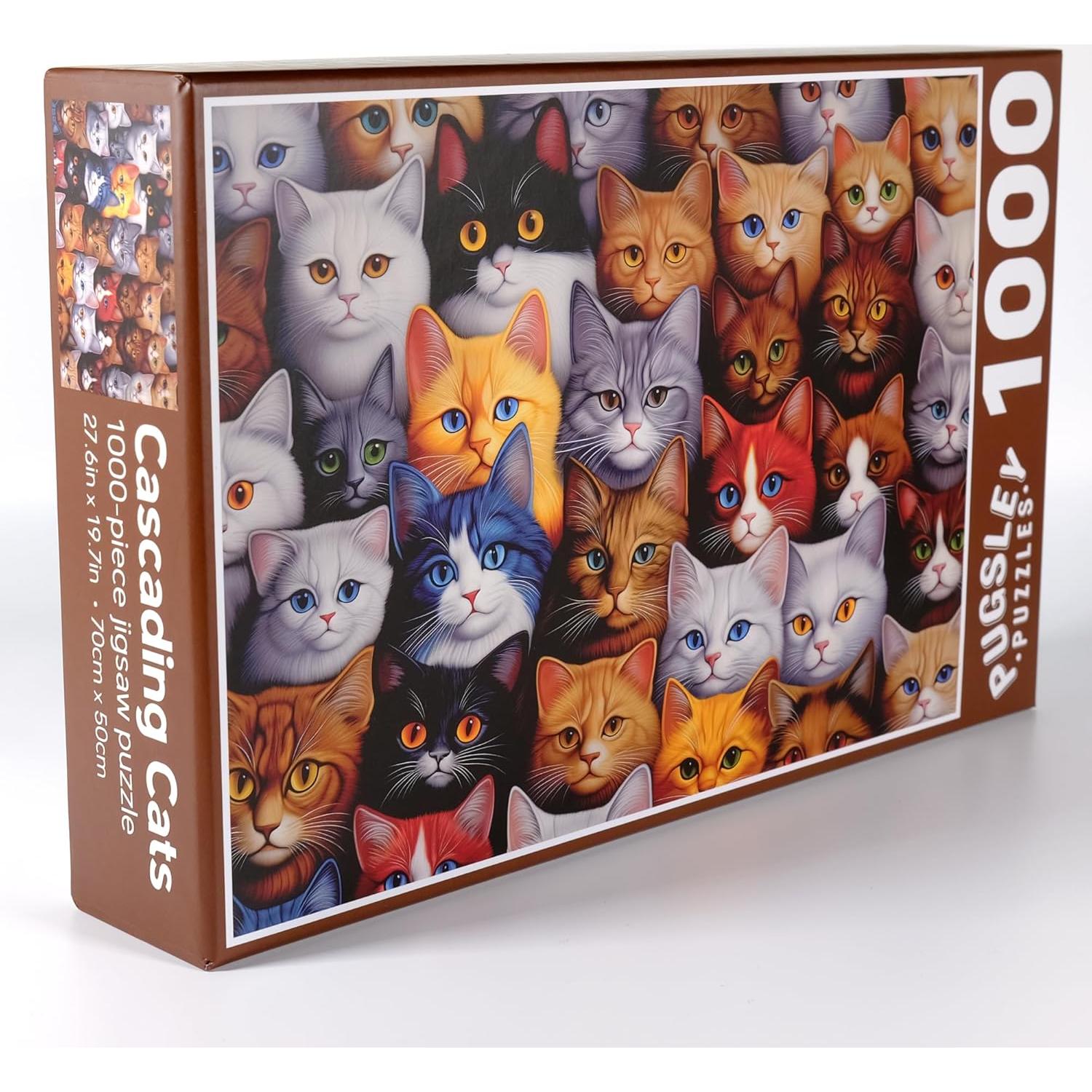 Rompecabezas de Gatos Pugsley 1000 Piezas 70x50 cm