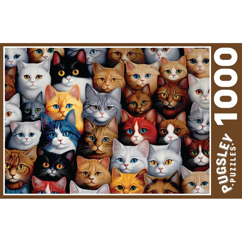 Rompecabezas de Gatos Pugsley 1000 Piezas 70x50 cm