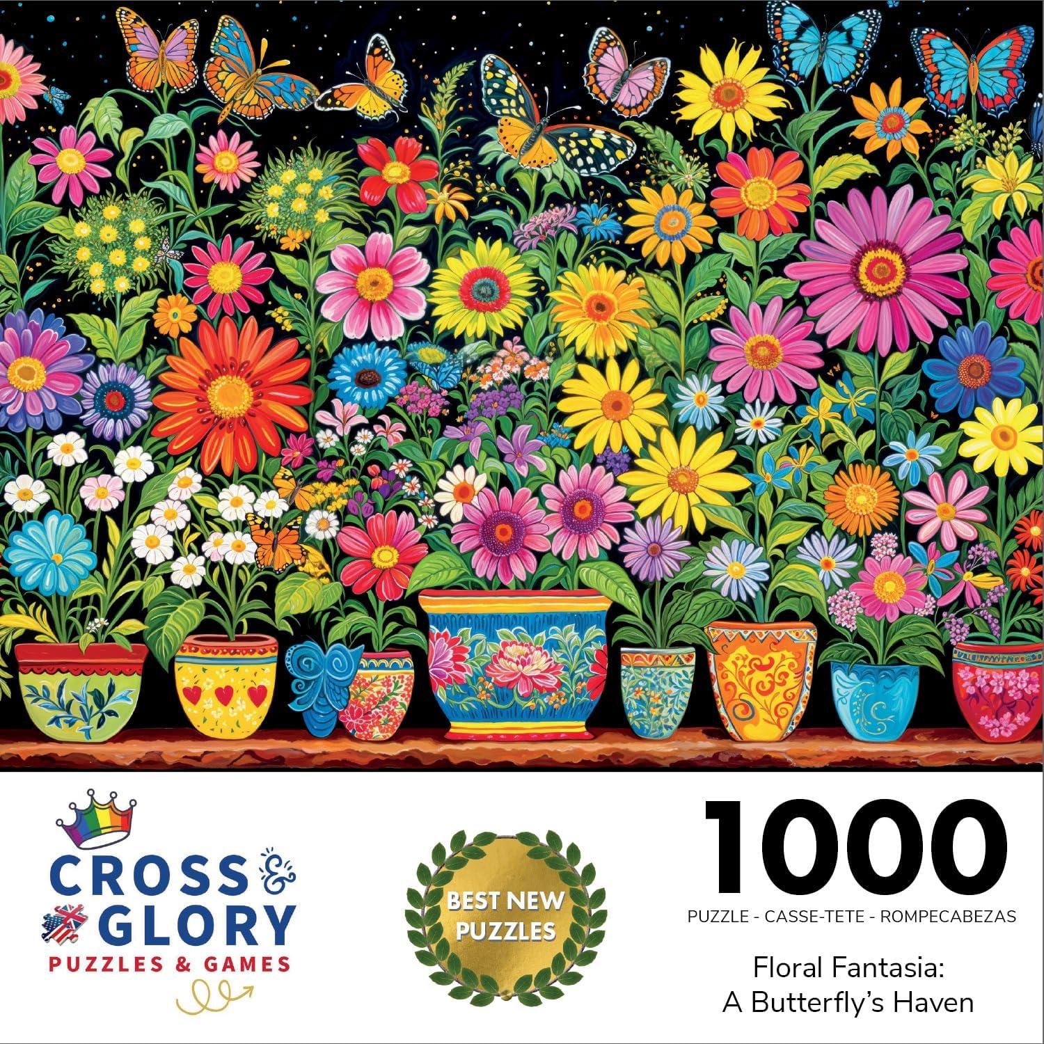 Rompecabezas 1000 Piezas Cross & Glory Fantasía Floral