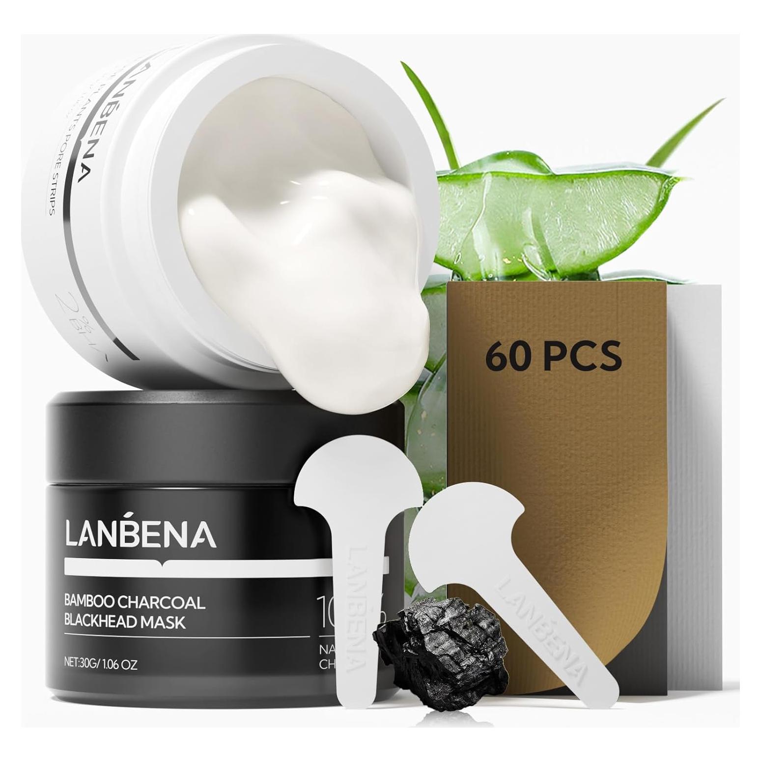 Set LANBENA 3 en 1: Tiras para Poros + Suero + Máscara