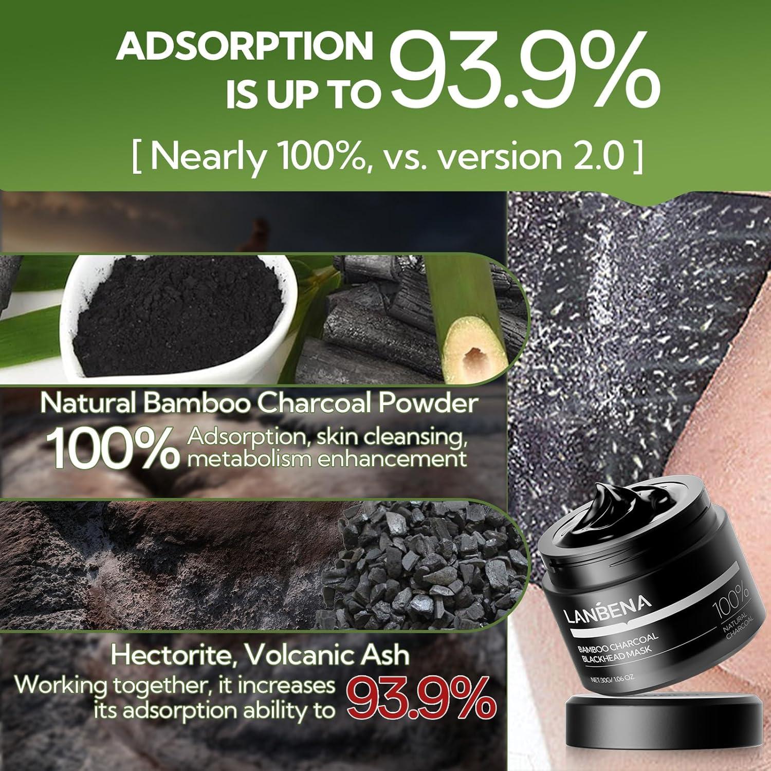 Set LANBENA 3 en 1: Tiras para Poros + Suero + Máscara