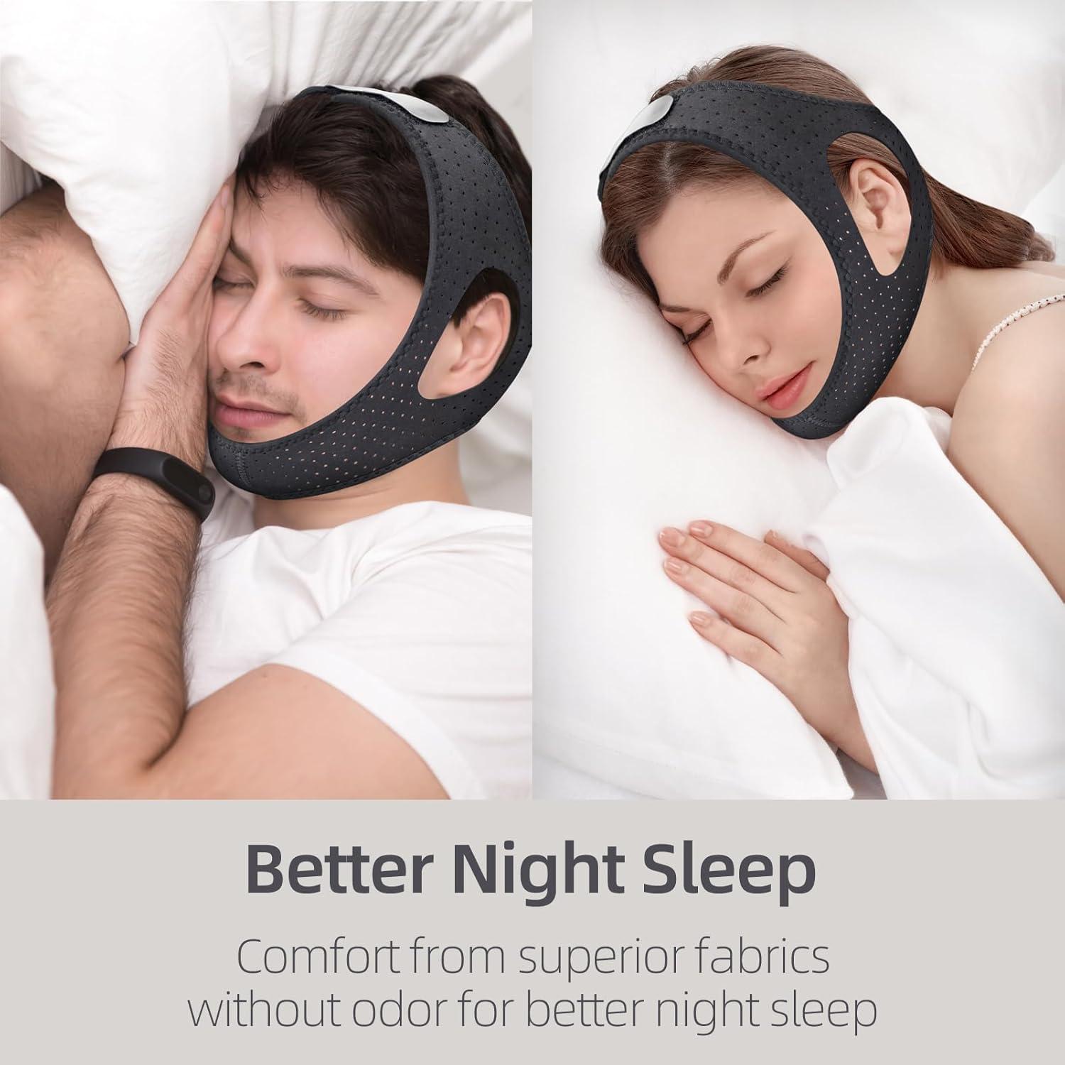 Correa de Barbilla Anti Ronquidos Dizywiee 2 Paquetes Ajustable