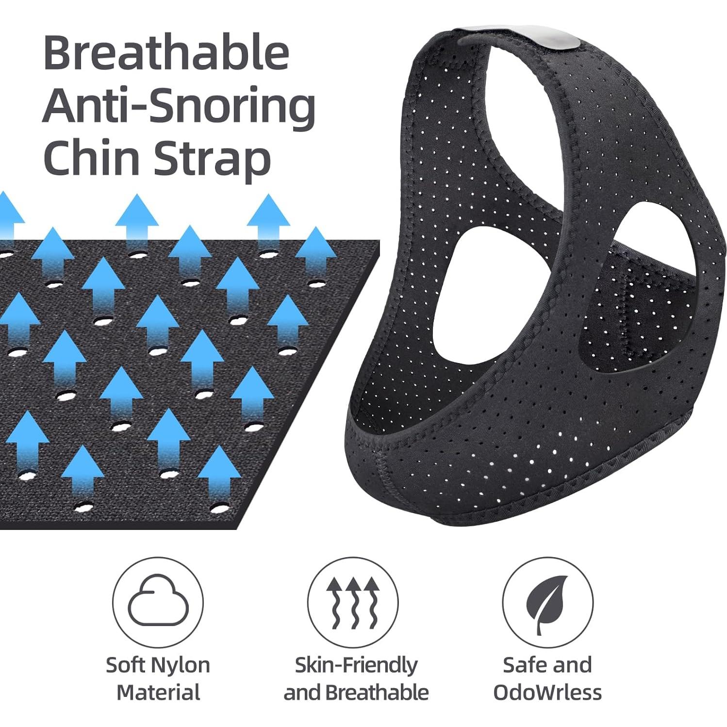 Correa de Barbilla Anti Ronquidos Dizywiee 2 Paquetes Ajustable