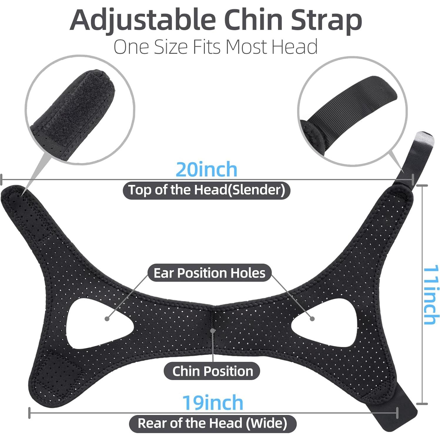 Correa de Barbilla Anti Ronquidos Dizywiee 2 Paquetes Ajustable