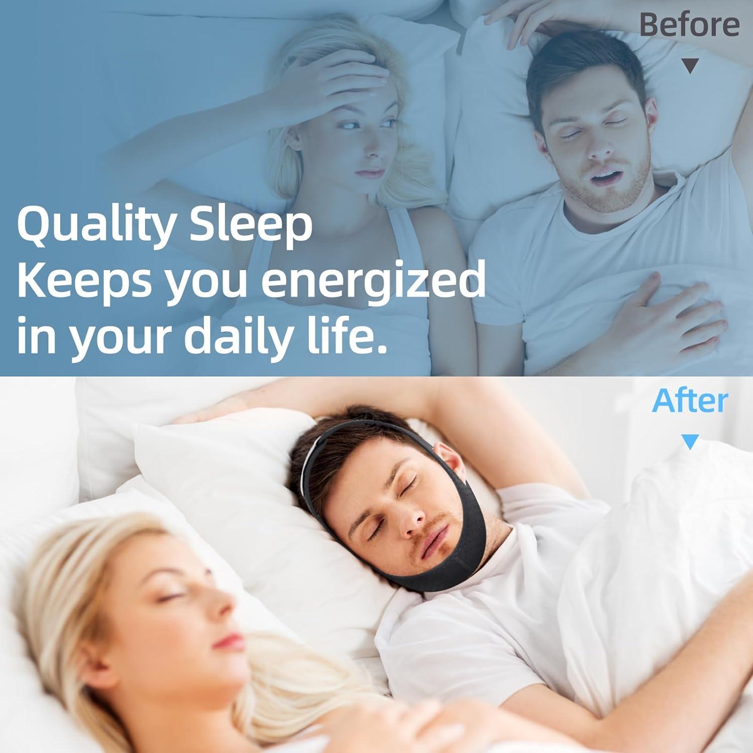 Correa de Barbilla Anti Ronquidos Dizywiee 2 Paquetes Ajustable