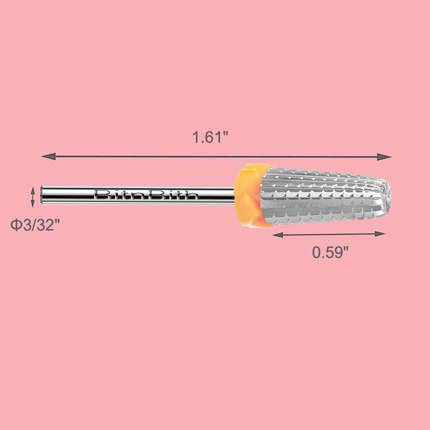 Brocas de Taladro para Uñas 5 en 1 BitnBith 3/32" Carburo
