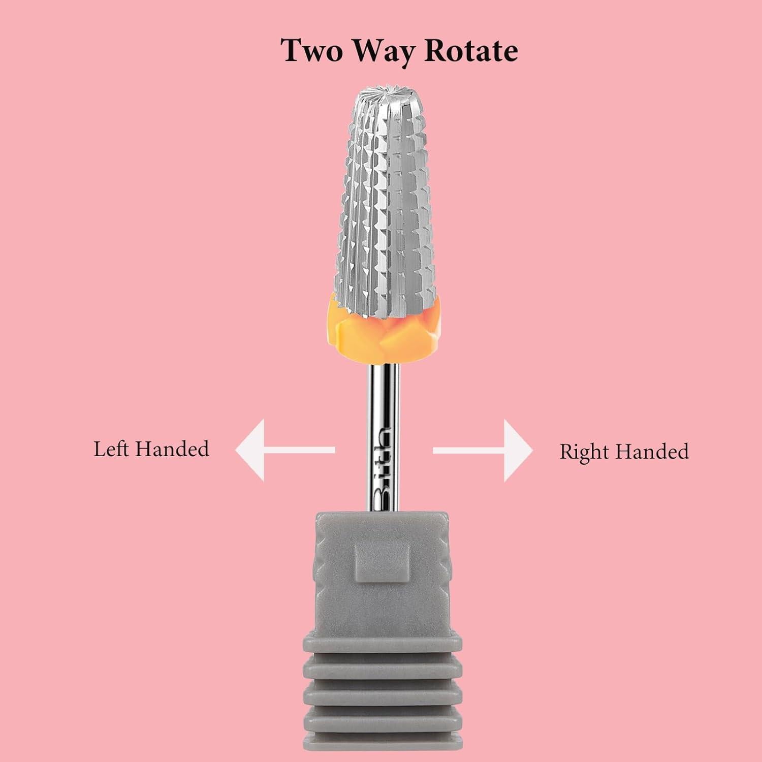 Brocas de Taladro para Uñas 5 en 1 BitnBith 3/32" Carburo