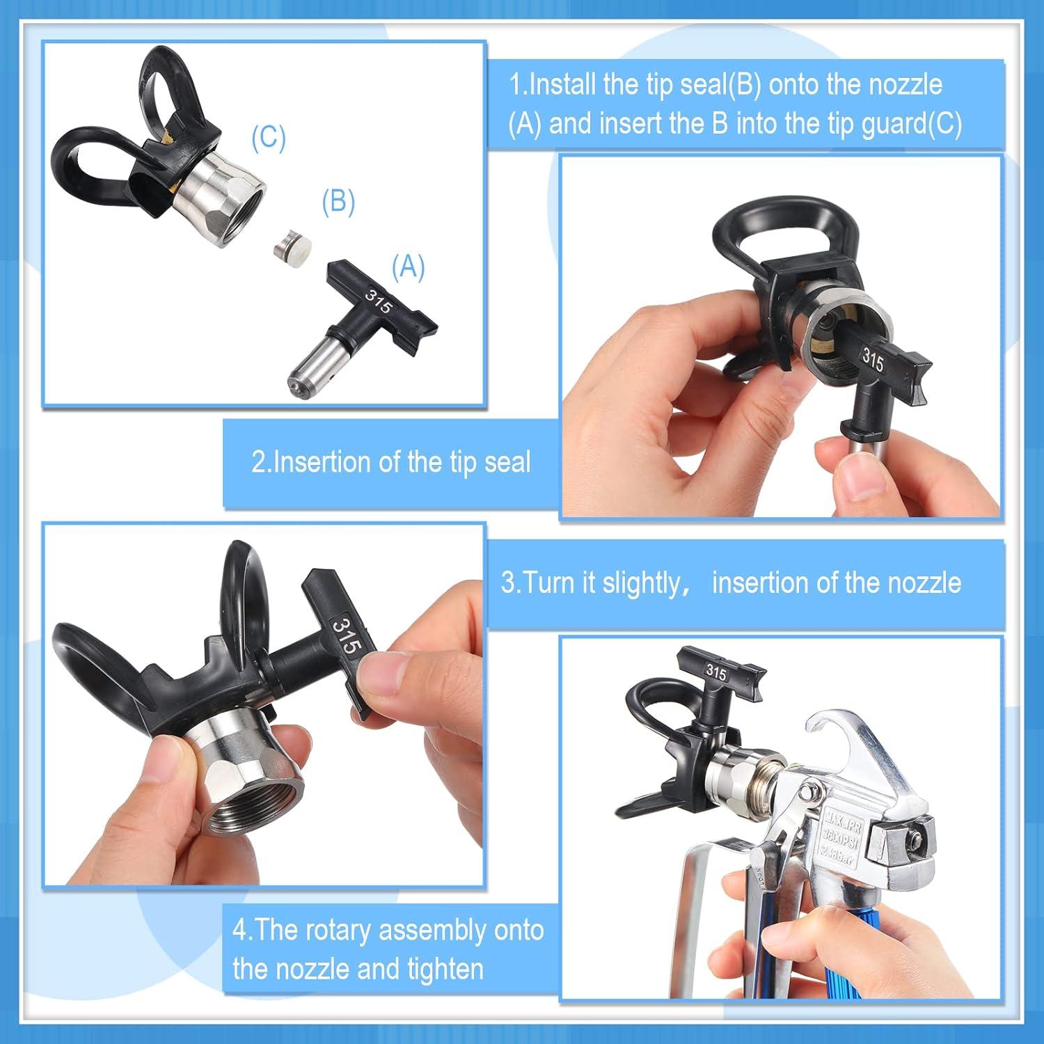 Pistola de Pulverización Sin Aire Tondiamo 8 Piezas 0.66 kg