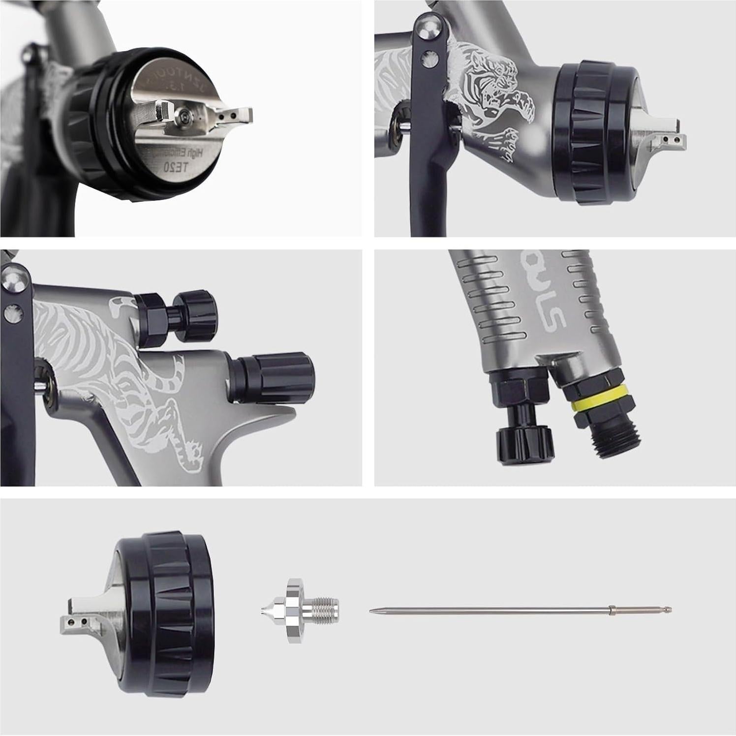 Pistola de Pulverización JZNTOOLS TE20 1.3/1.8mm 600cc