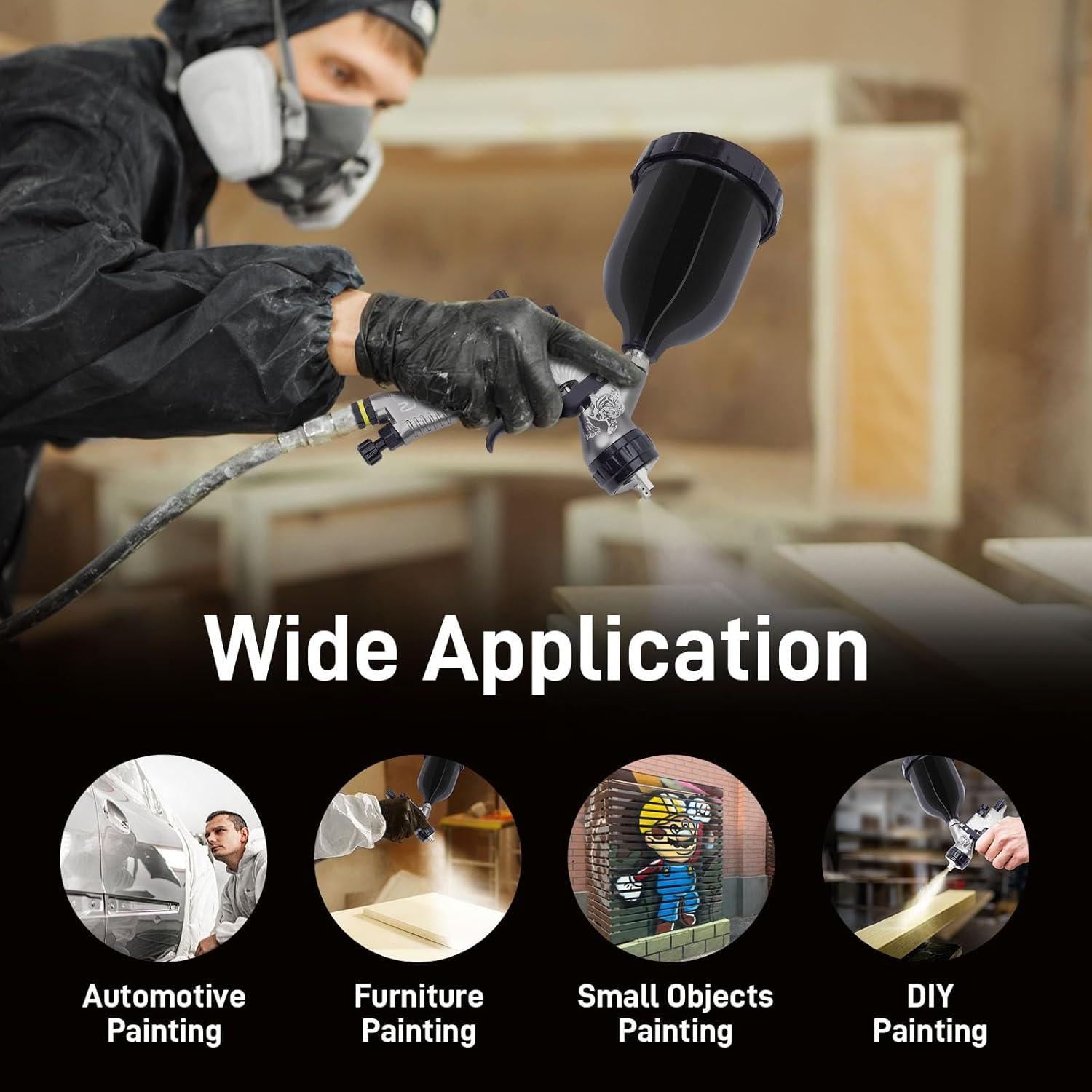 Pistola de Pulverización JZNTOOLS TE20 1.3/1.8mm 600cc