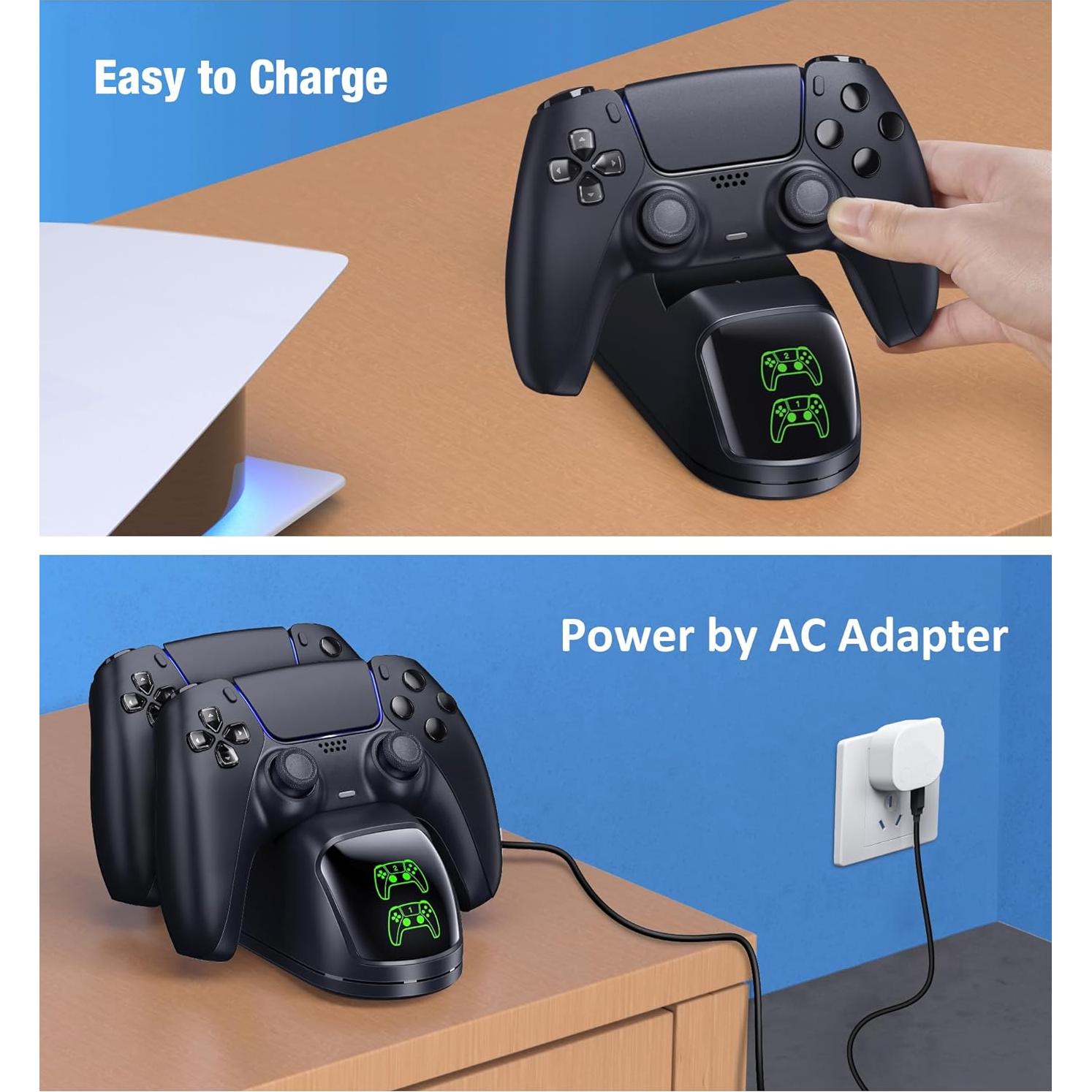 Estación de Carga Doble HELLISTRKE para Controladores PS5