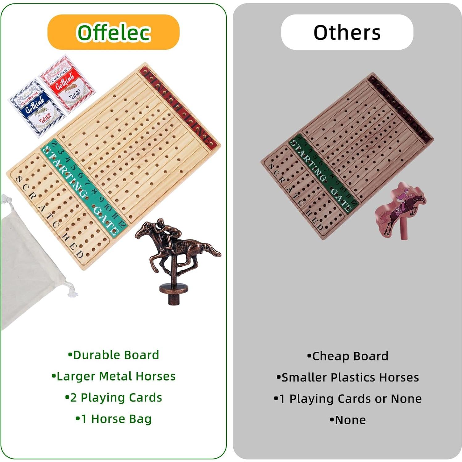 Juego de Mesa Carreras de Caballos Offelec 11 Caballos Metal