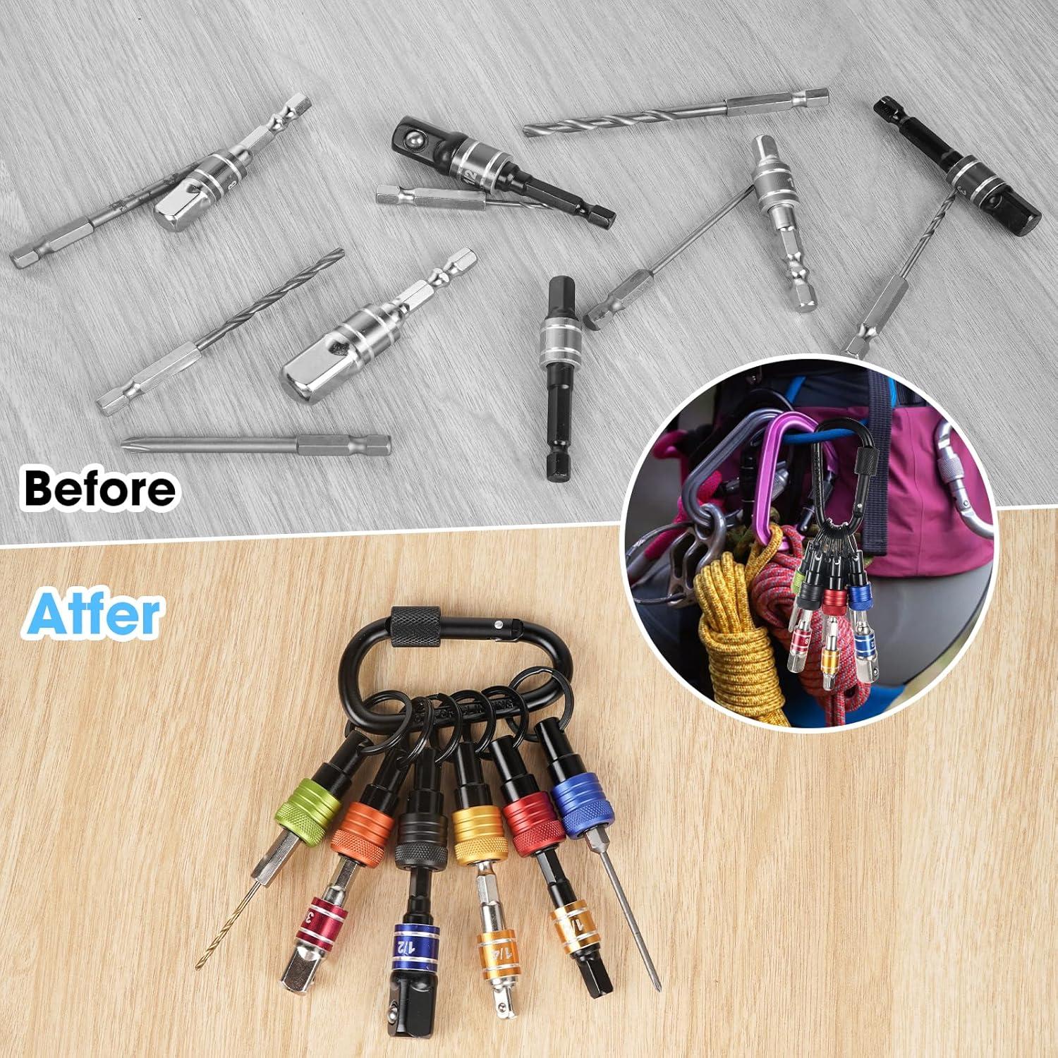 Soporte de Bits Hexagonal 12PCS FACAINCXS con Carabinero