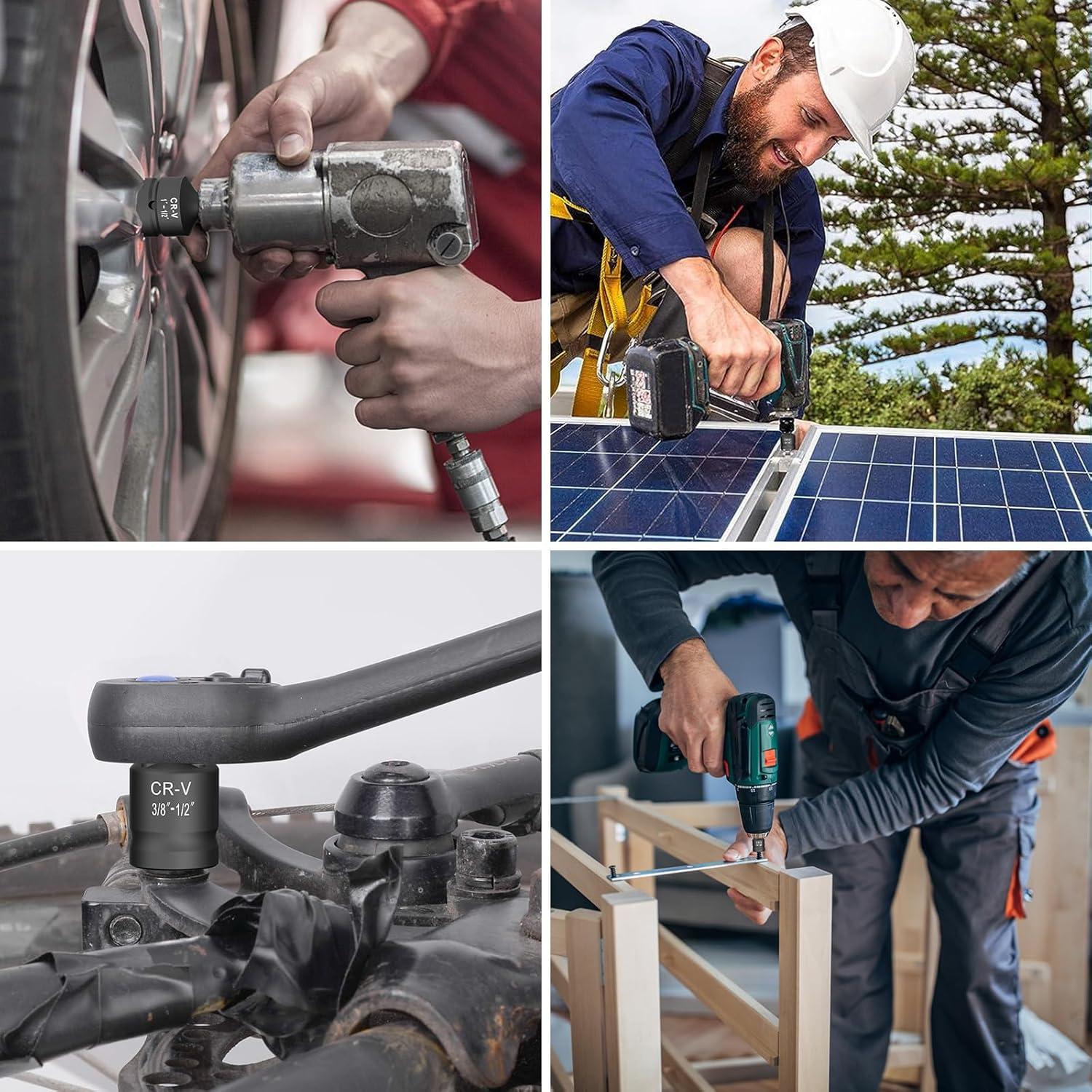 Juego de Adaptadores de Enchufe de Impacto WYBENZ 1" a 1/2"