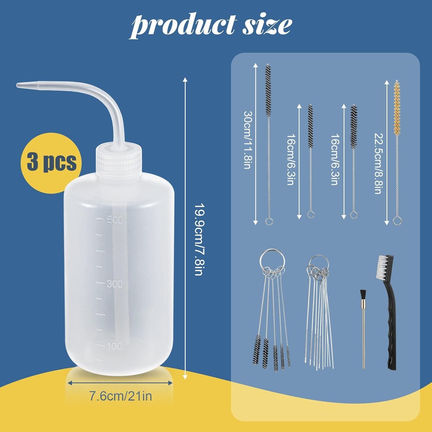 Kit de limpieza de pistolas Roshtia 24 piezas 3 botellas 500ml