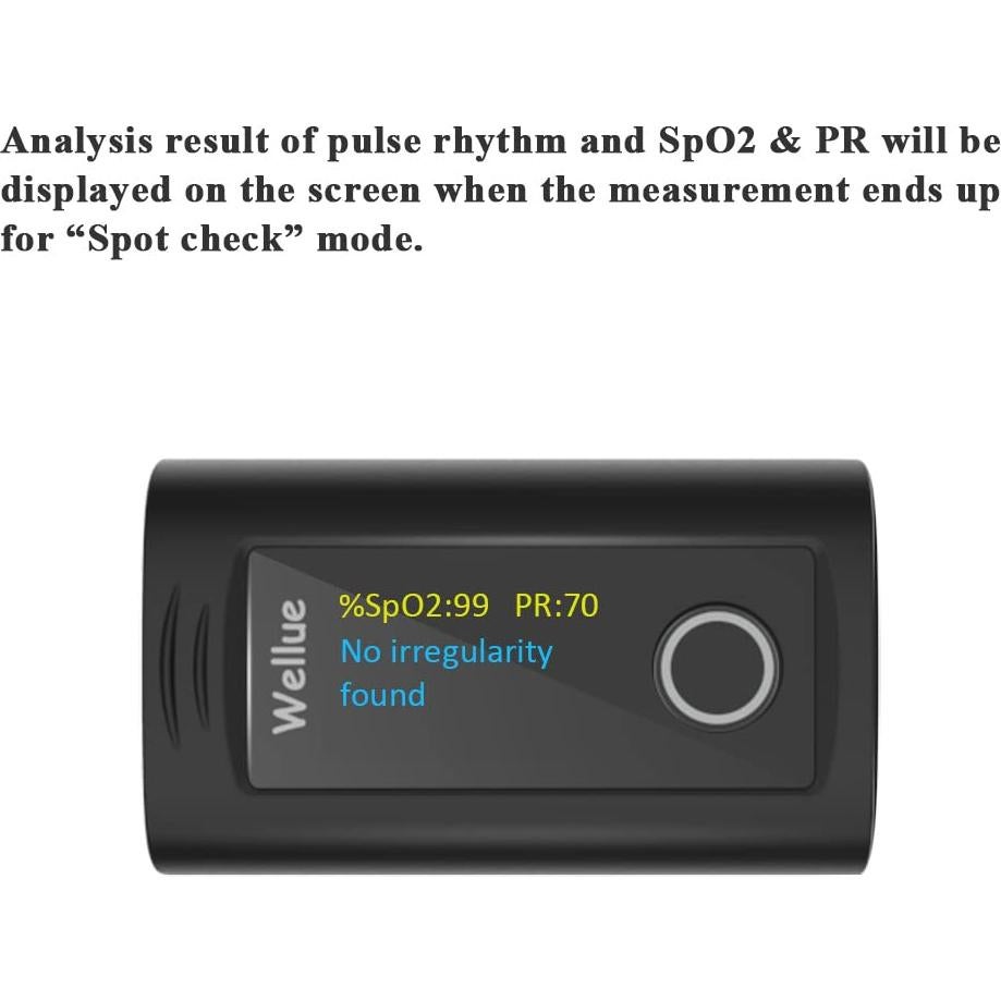 Oxímetro de Pulso Wellue Oxi 16, Monitor de Oxígeno y Pulso