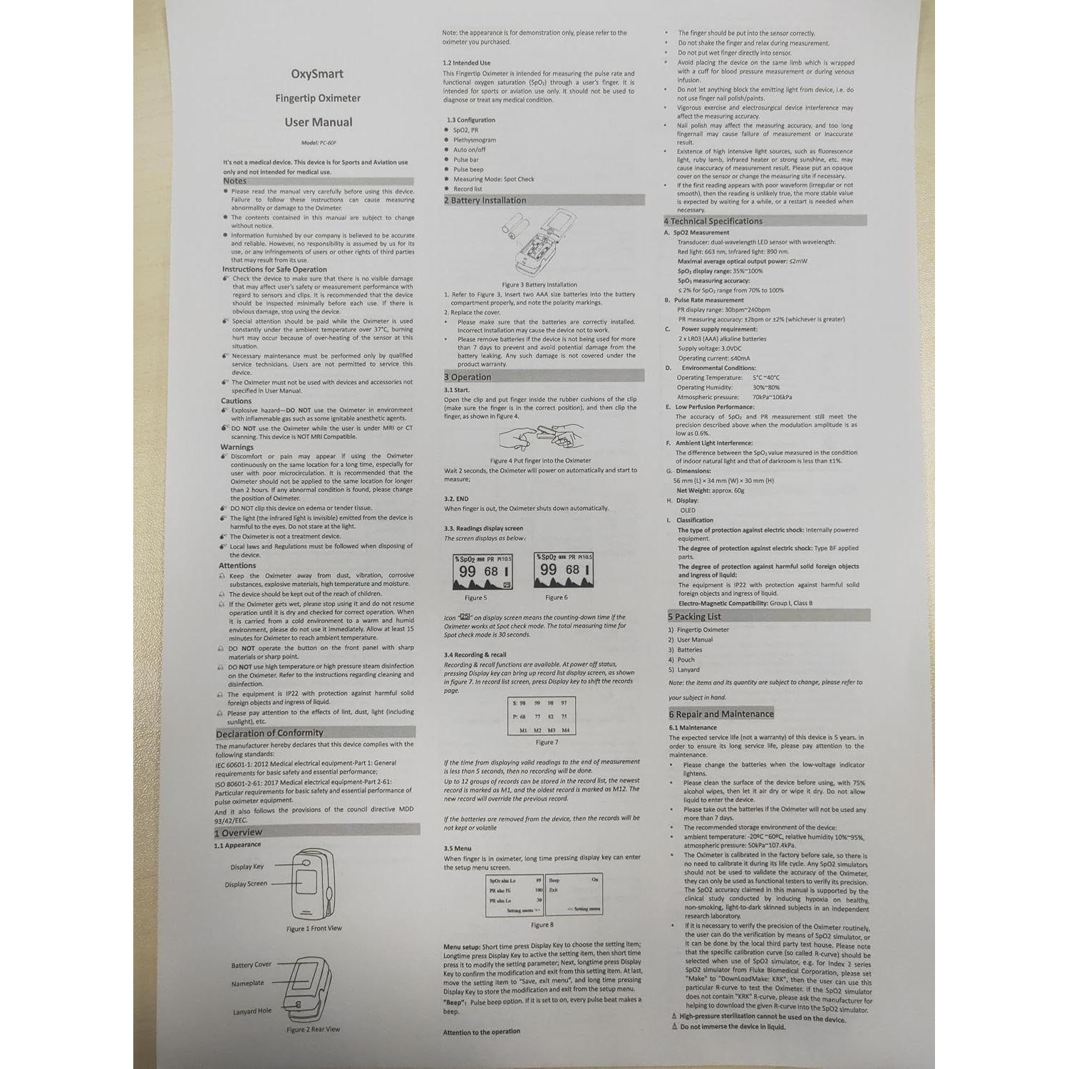 Oxímetro de Pulso Wellue Oxi 16, Monitor de Oxígeno y Pulso