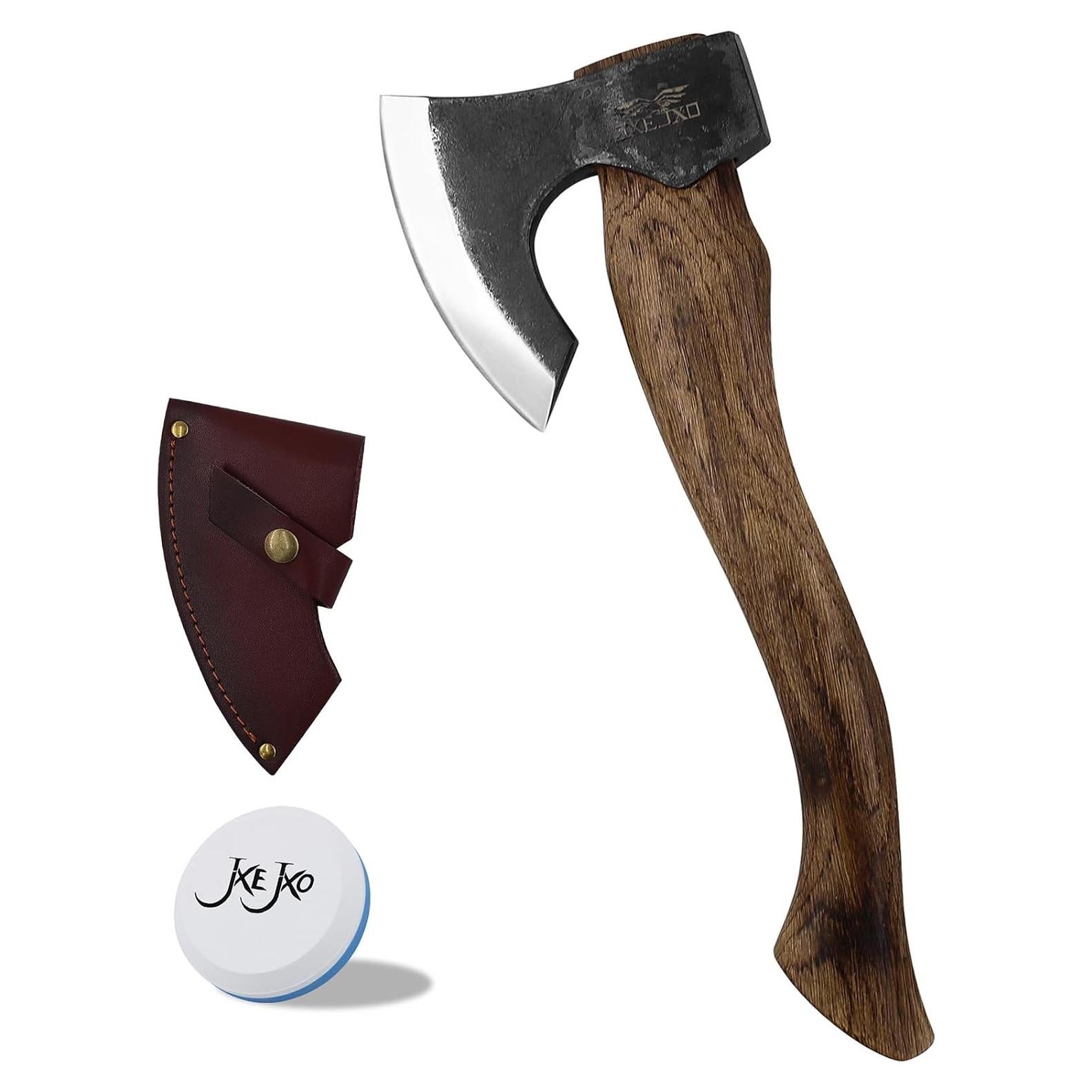 Hacha de Camping JXE JXO El Berserker 39.9 cm con Funda de Cuero