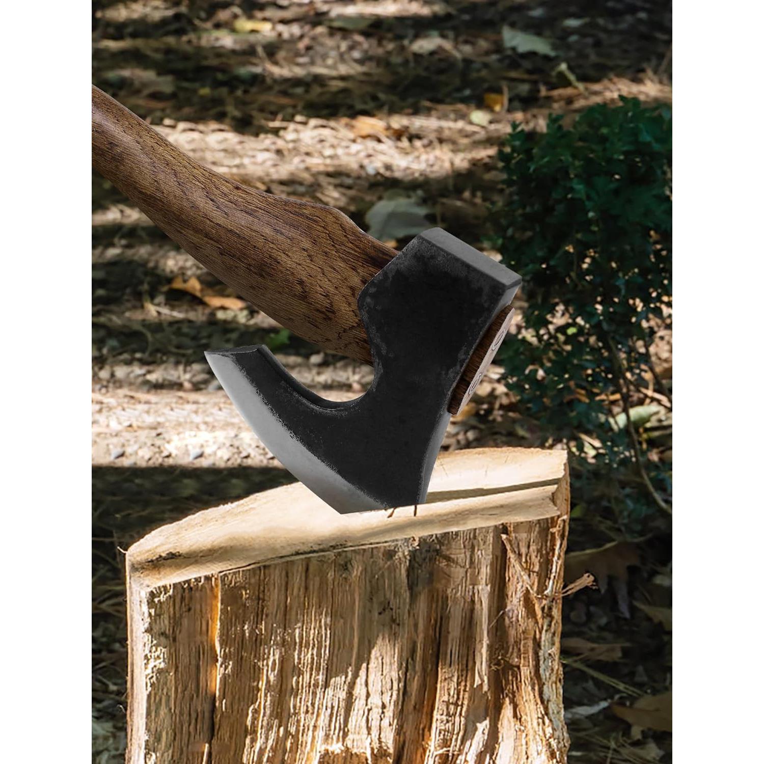 Hacha de Camping JXE JXO El Berserker 39.9 cm con Funda de Cuero