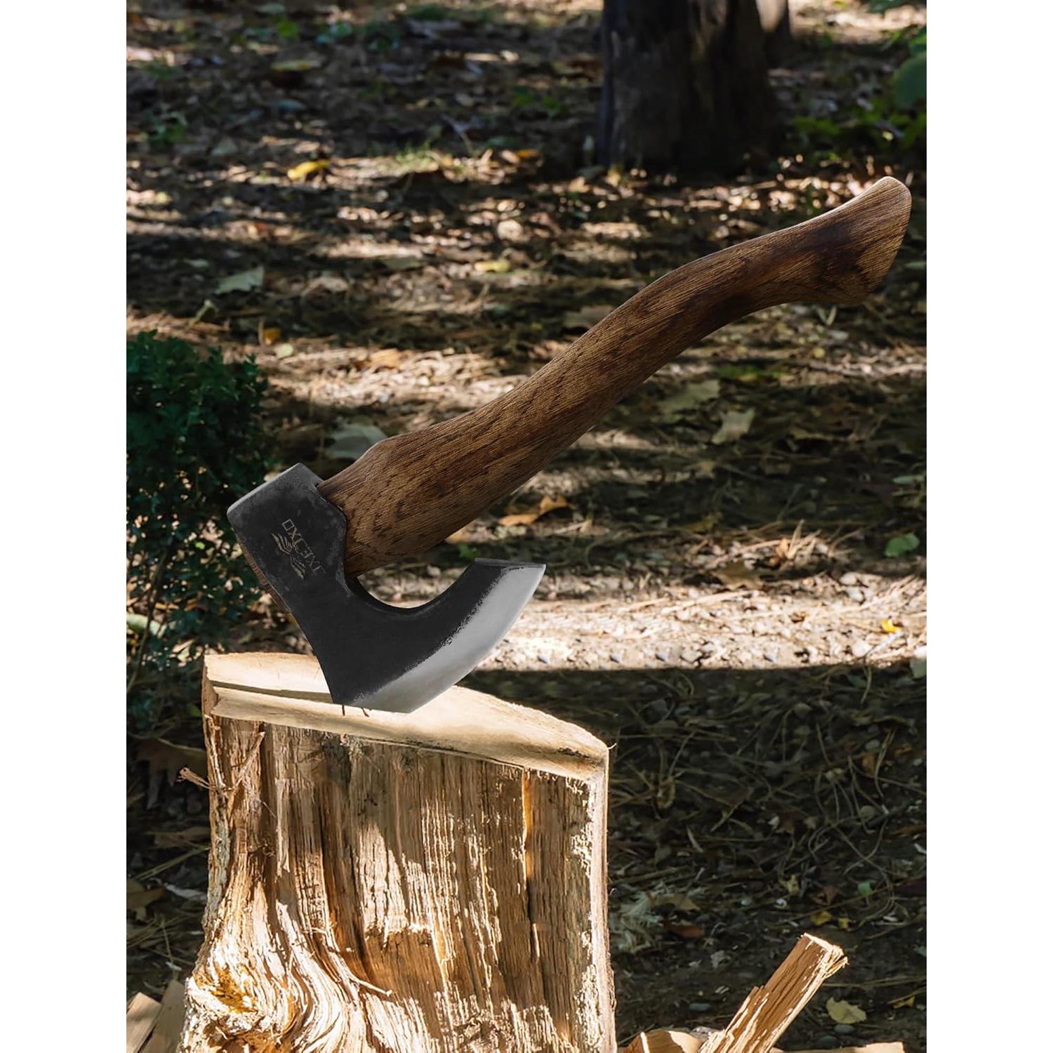 Hacha de Camping JXE JXO El Berserker 39.9 cm con Funda de Cuero